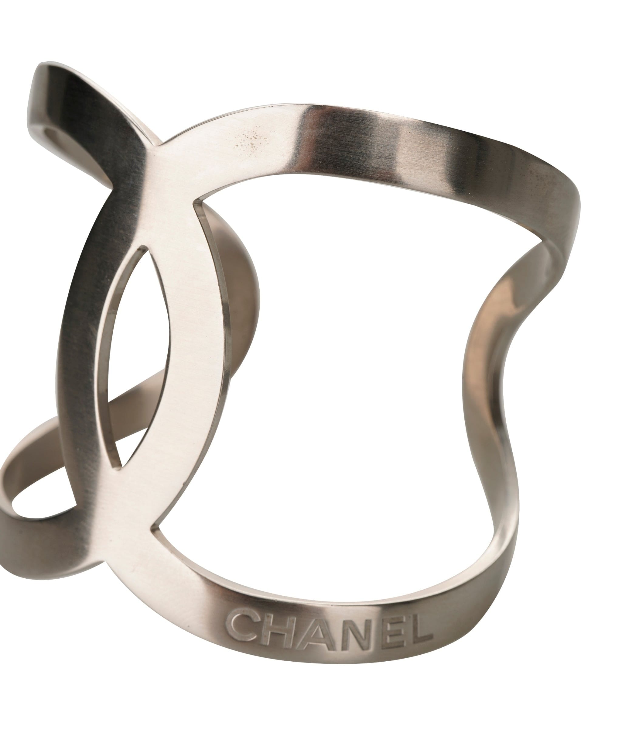 Chanel CC Cuff Matte Silver SKC1743