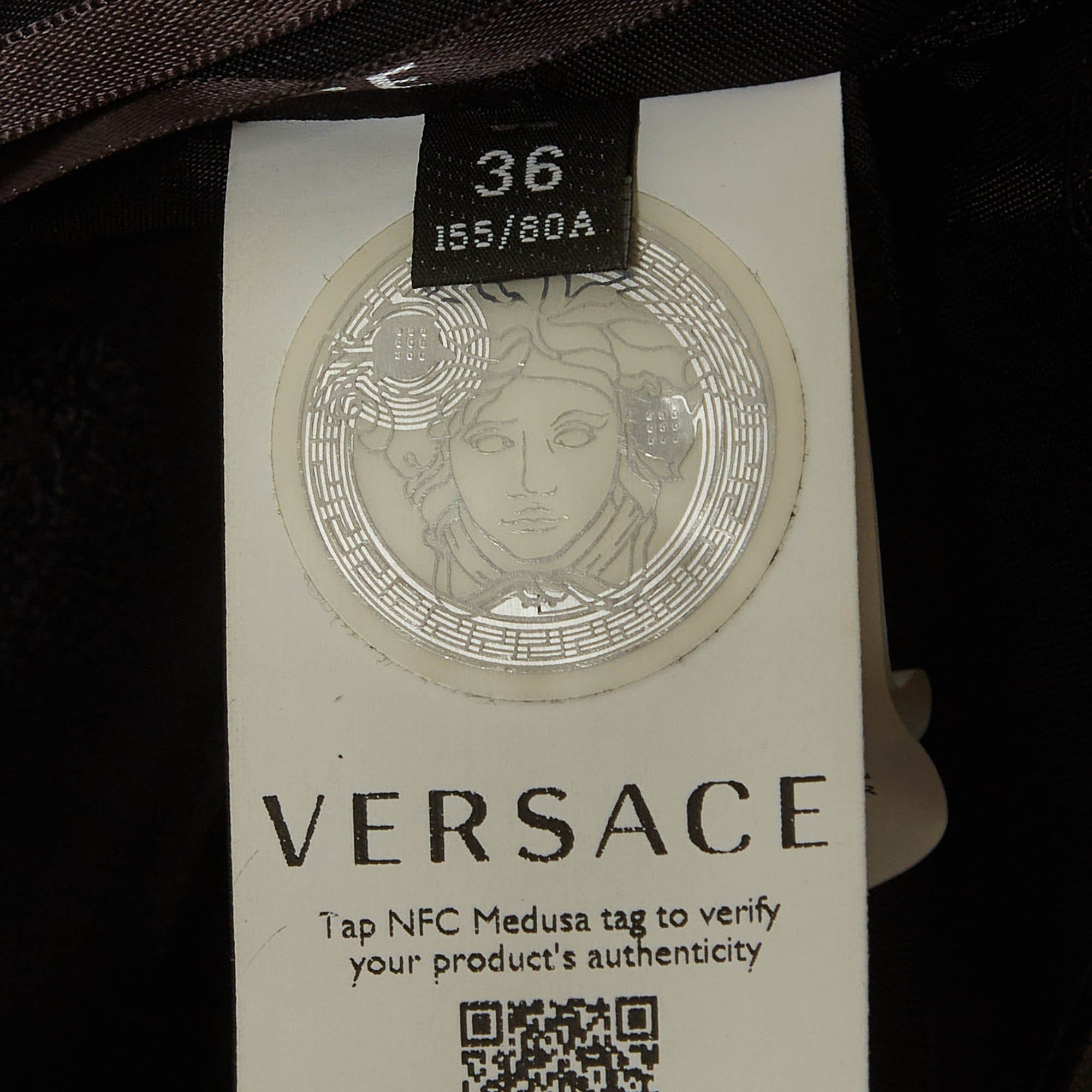 Versace Black Leather Mini Dress