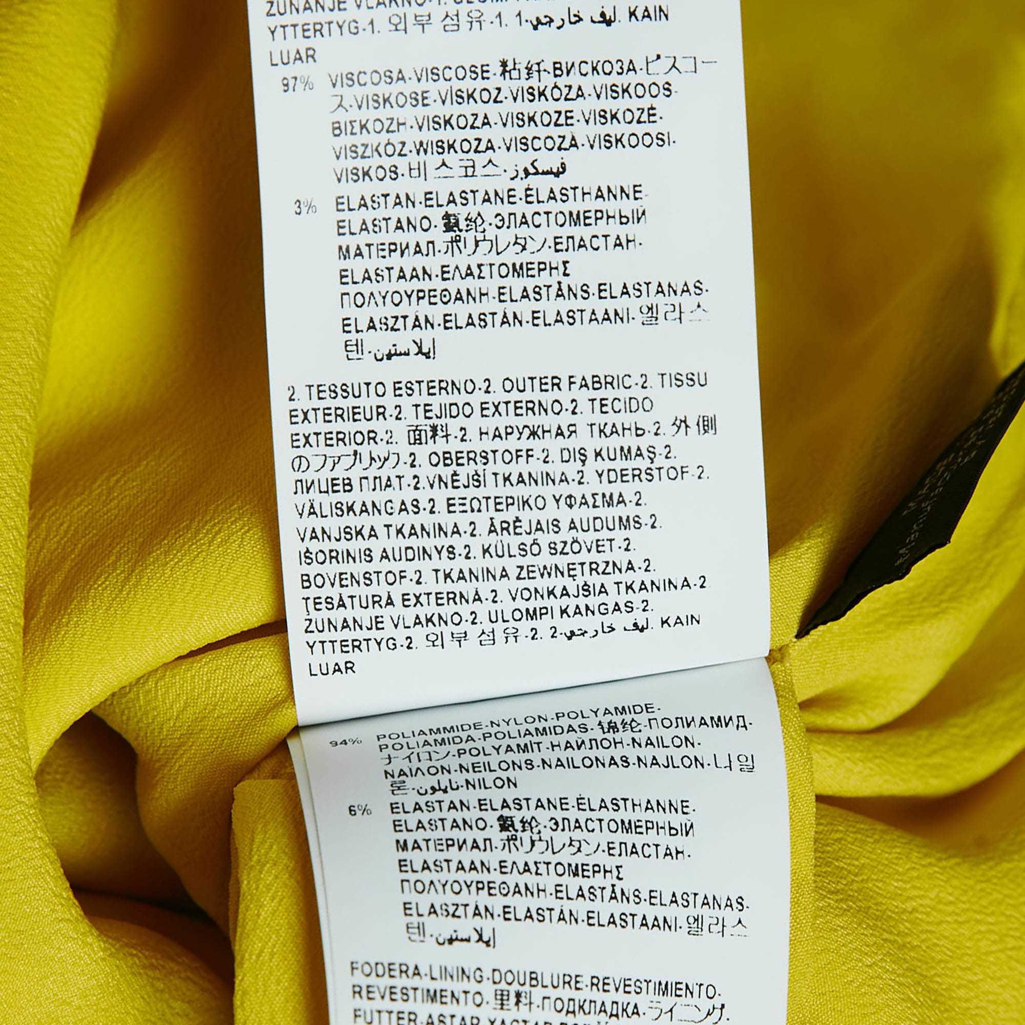 Versace Yellow Embellished Tulle And Jersey Ruche Mini Dress