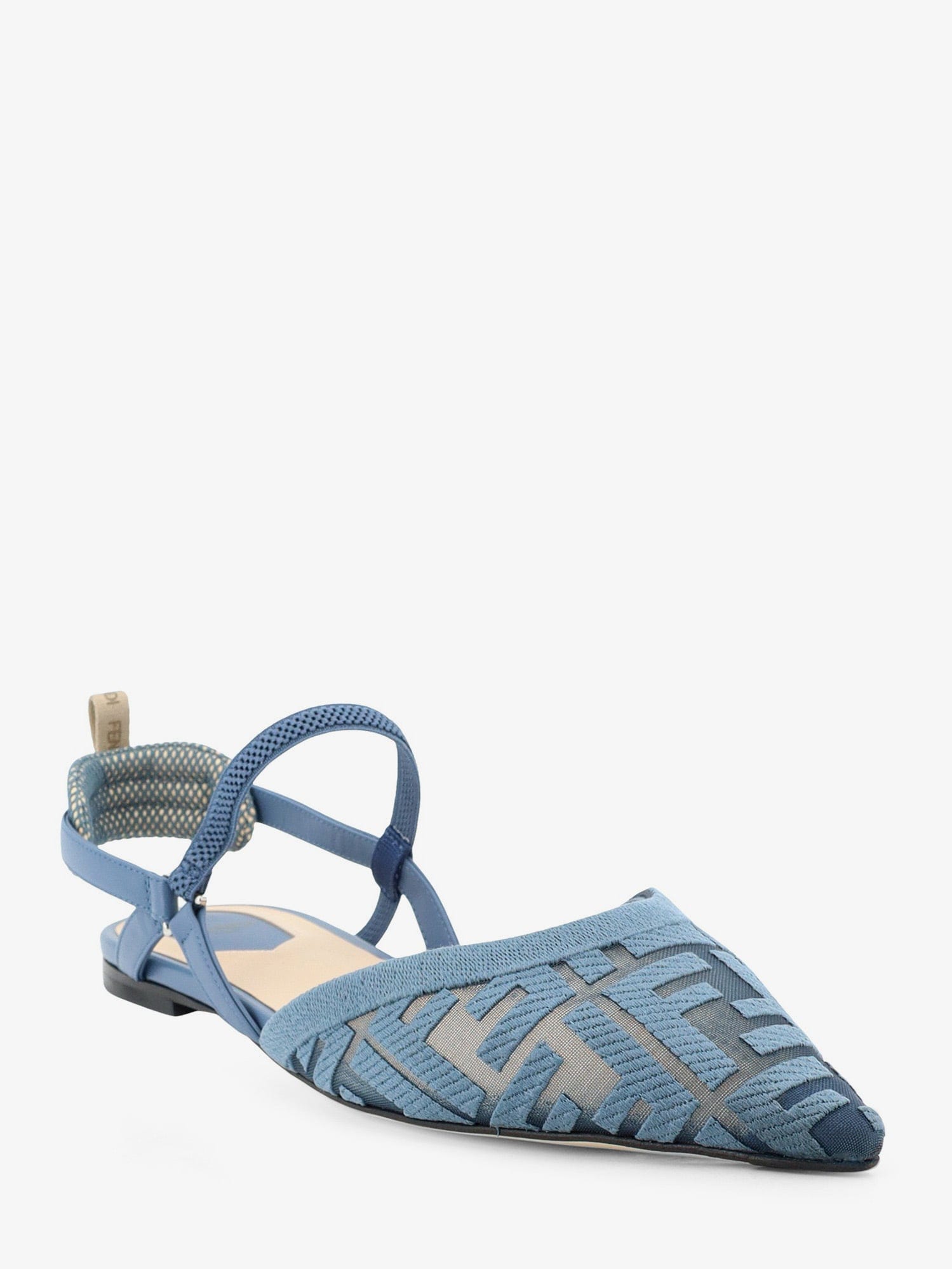 Fendi Colibrì Lite flat mesh slingback with FF embroidery
