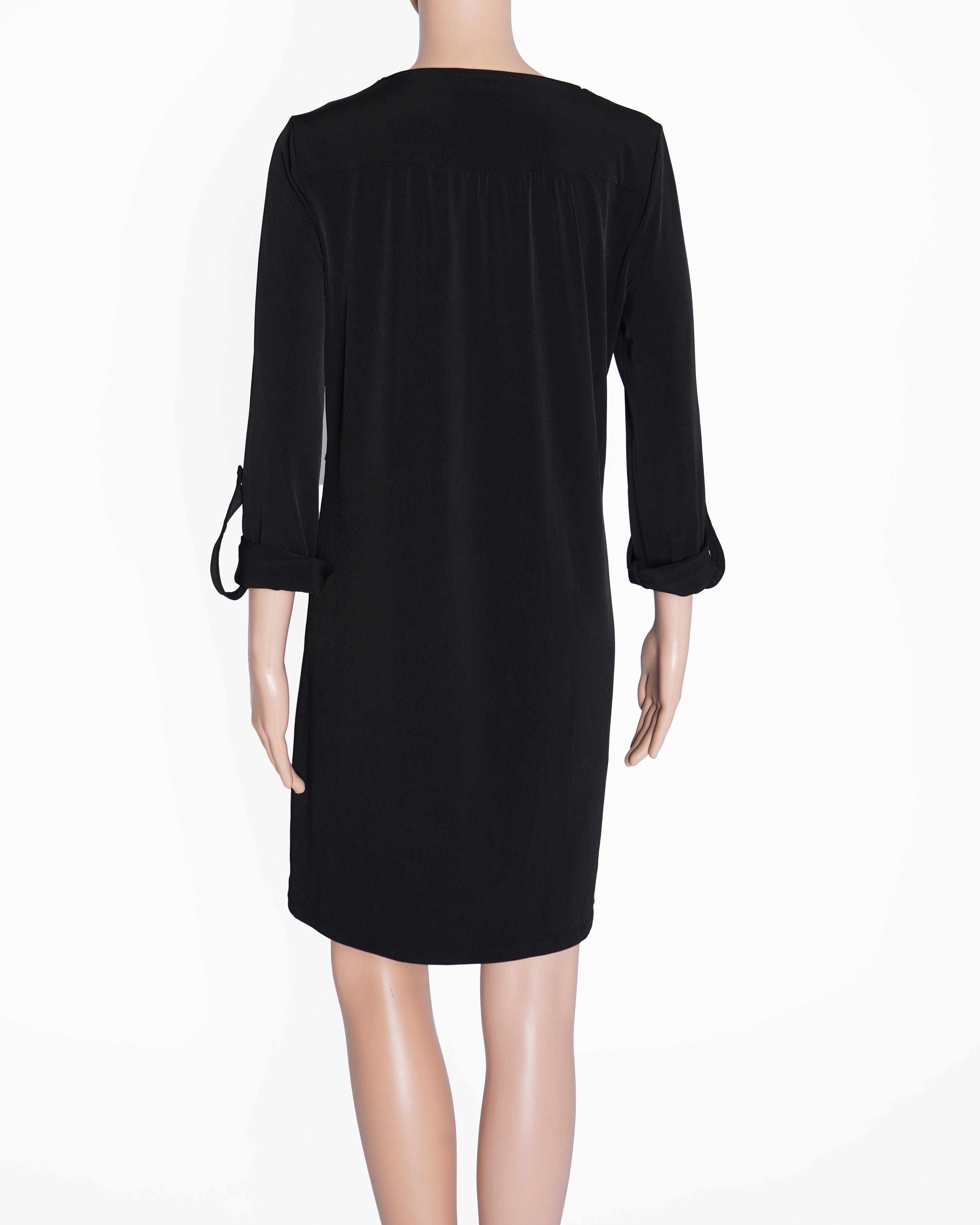 Michael Kors Mini Loose Fit Dress In Black