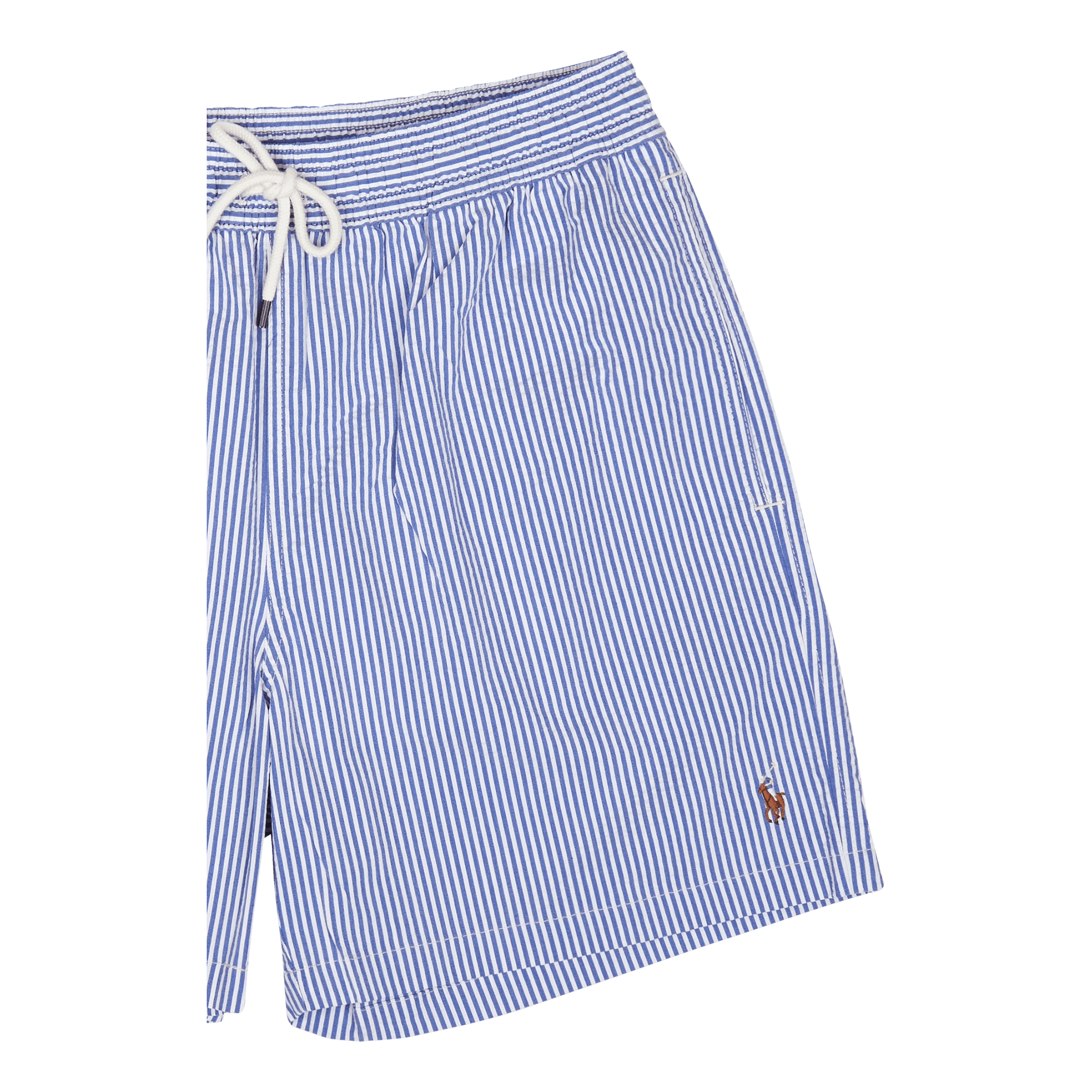 Polo Ralph Lauren 5.75 - Inch Traveler Classic Swim Trunk Cruise Royal Seersucker