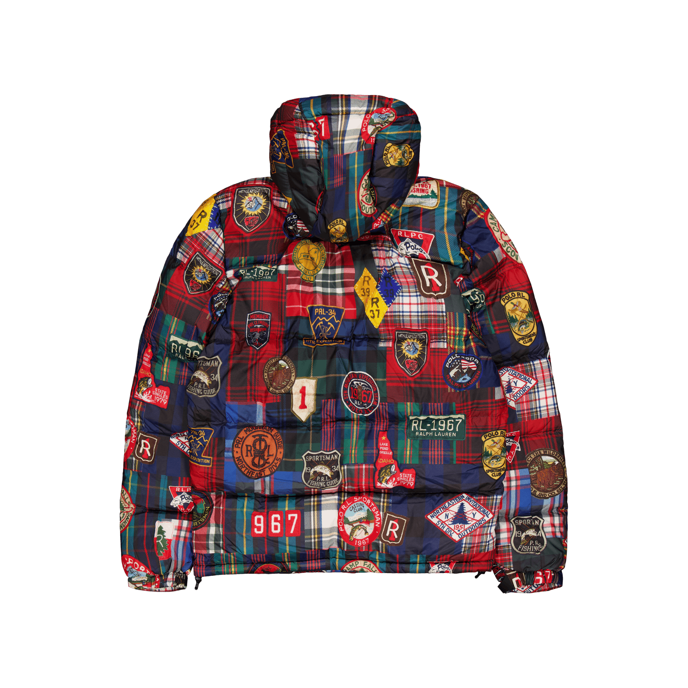 Polo Ralph Lauren Water - Repellent Plaid - Print Down Coat Mountain Guide Patchwork