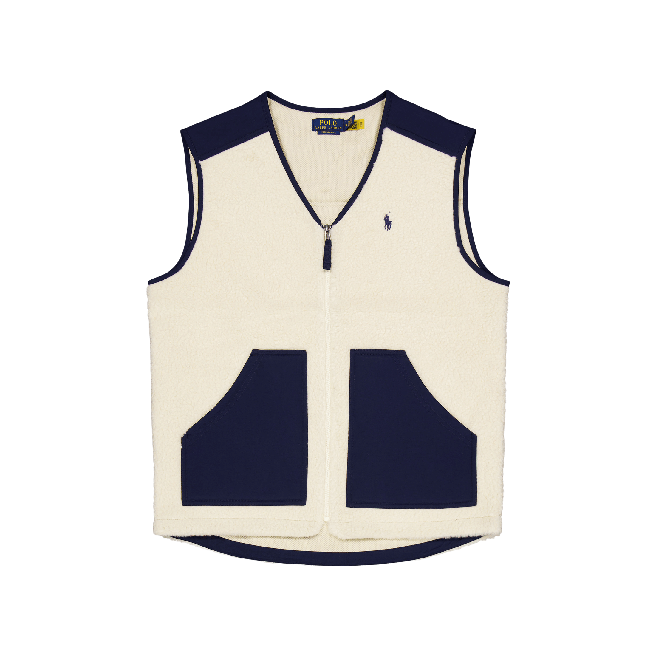 Polo Ralph Lauren Wind - Blocking Hybrid Vest Wintercream / Newport Navy