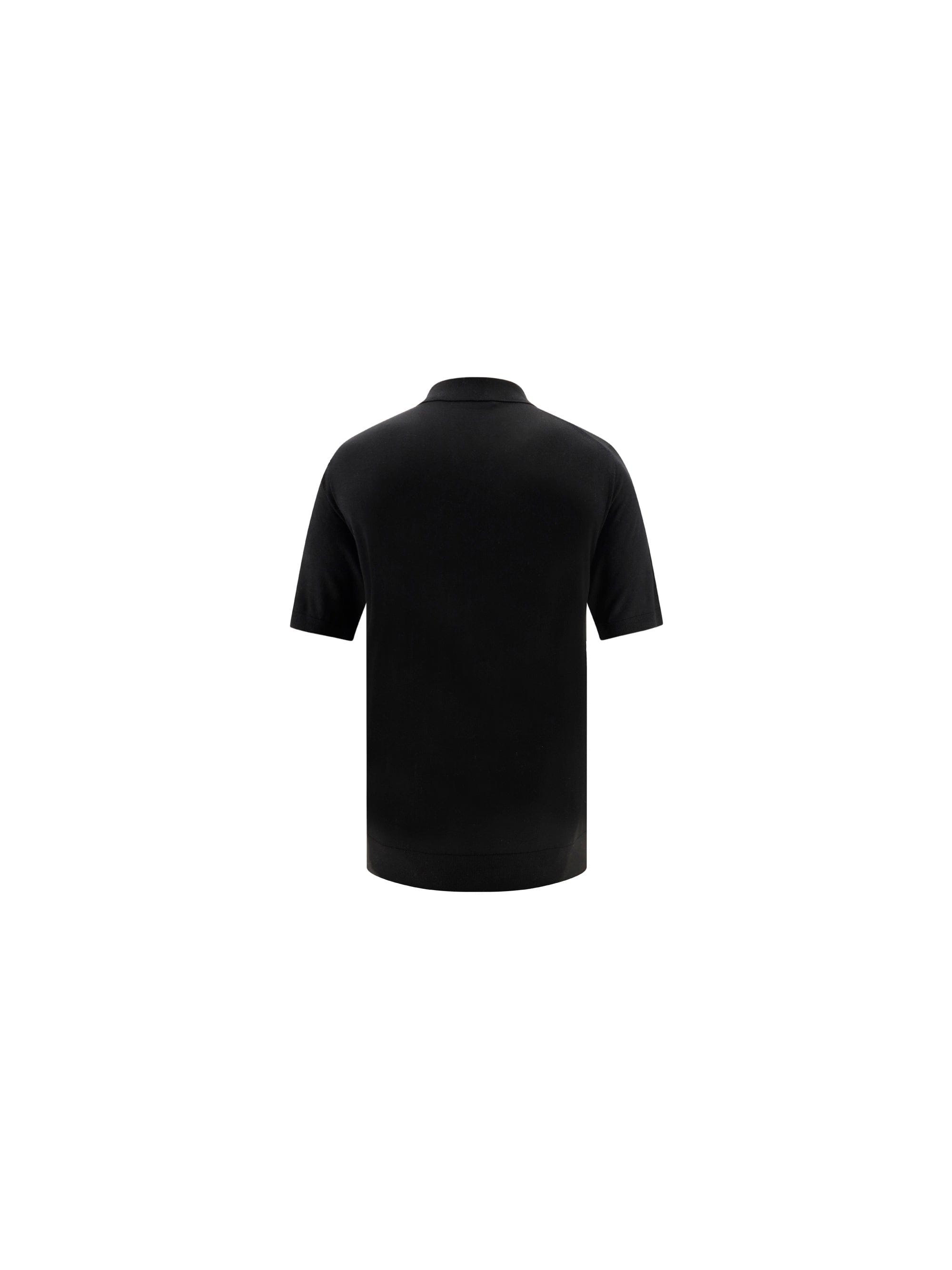 Prada Virgin Wool Polo Shirt — Black