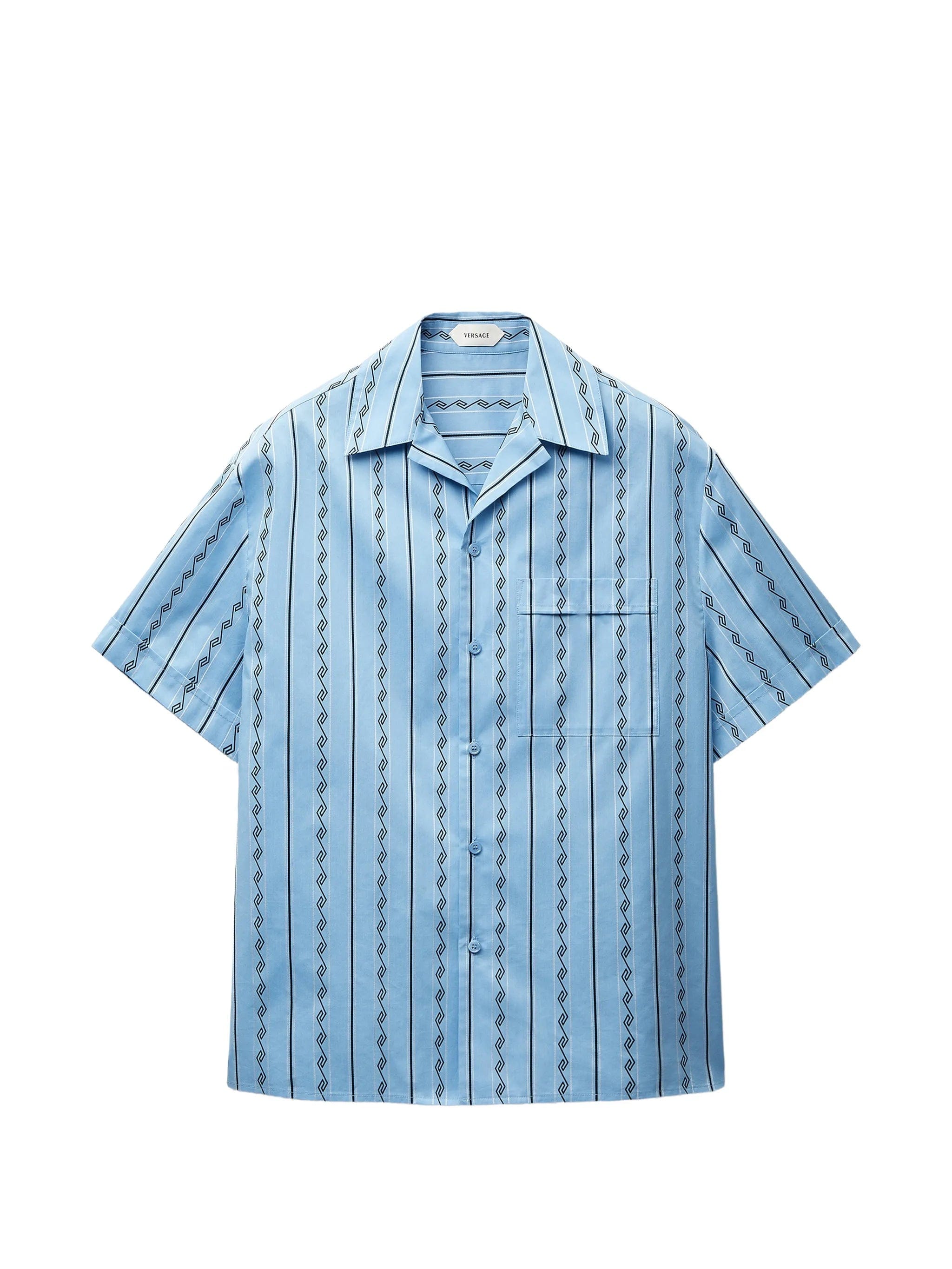 Versace jacquard cotton - silk regular shirt