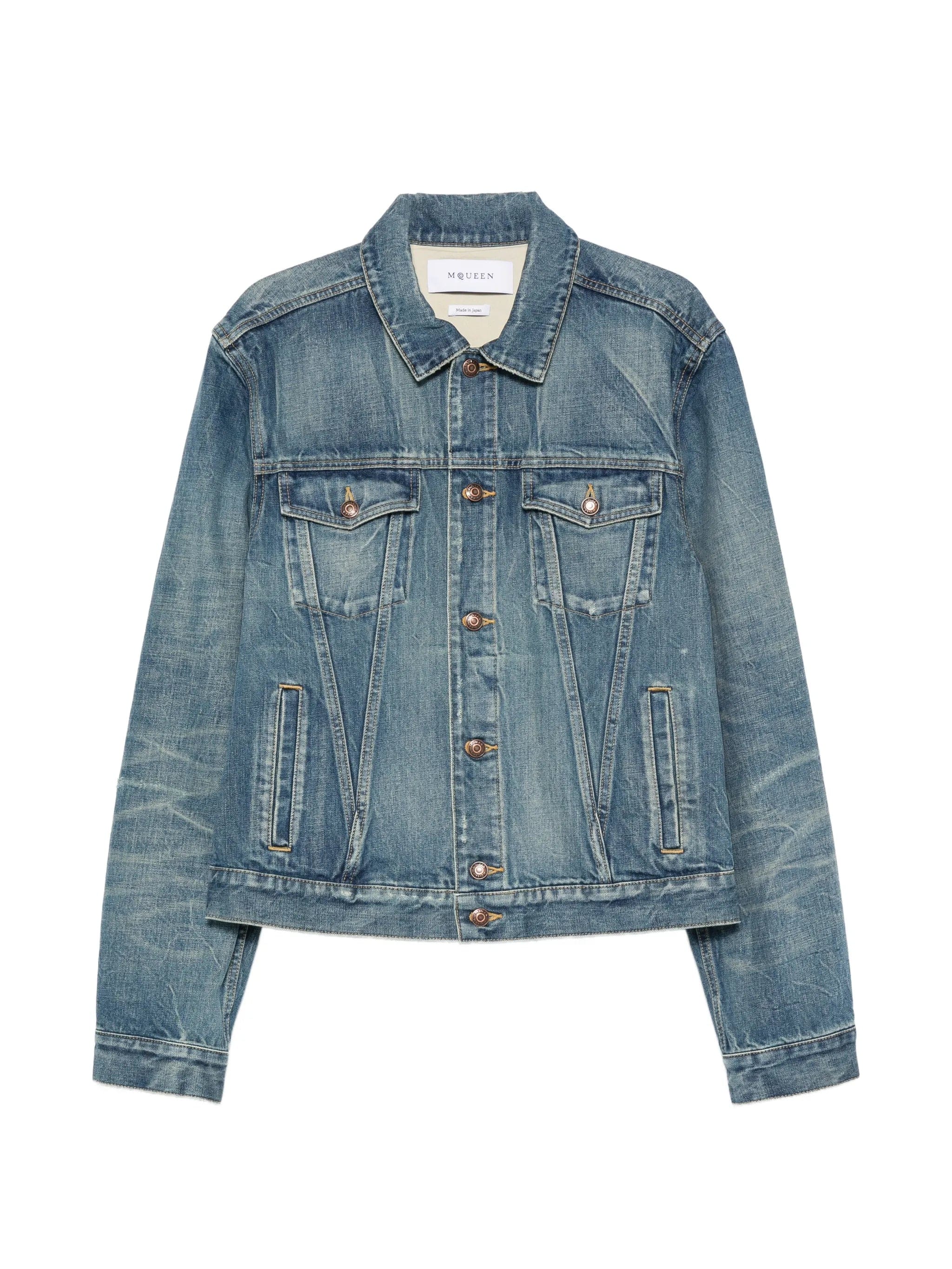 Alexander McQueen faded - effect denim jacket