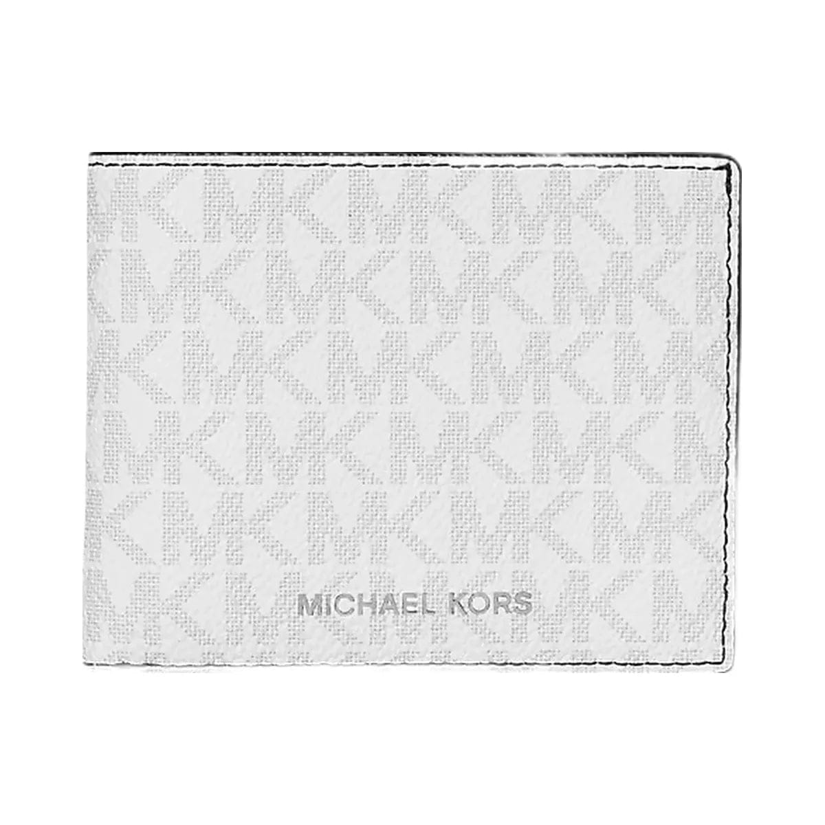 Michael Kors Logo Wallet and Key Chain Gift Set Bright White