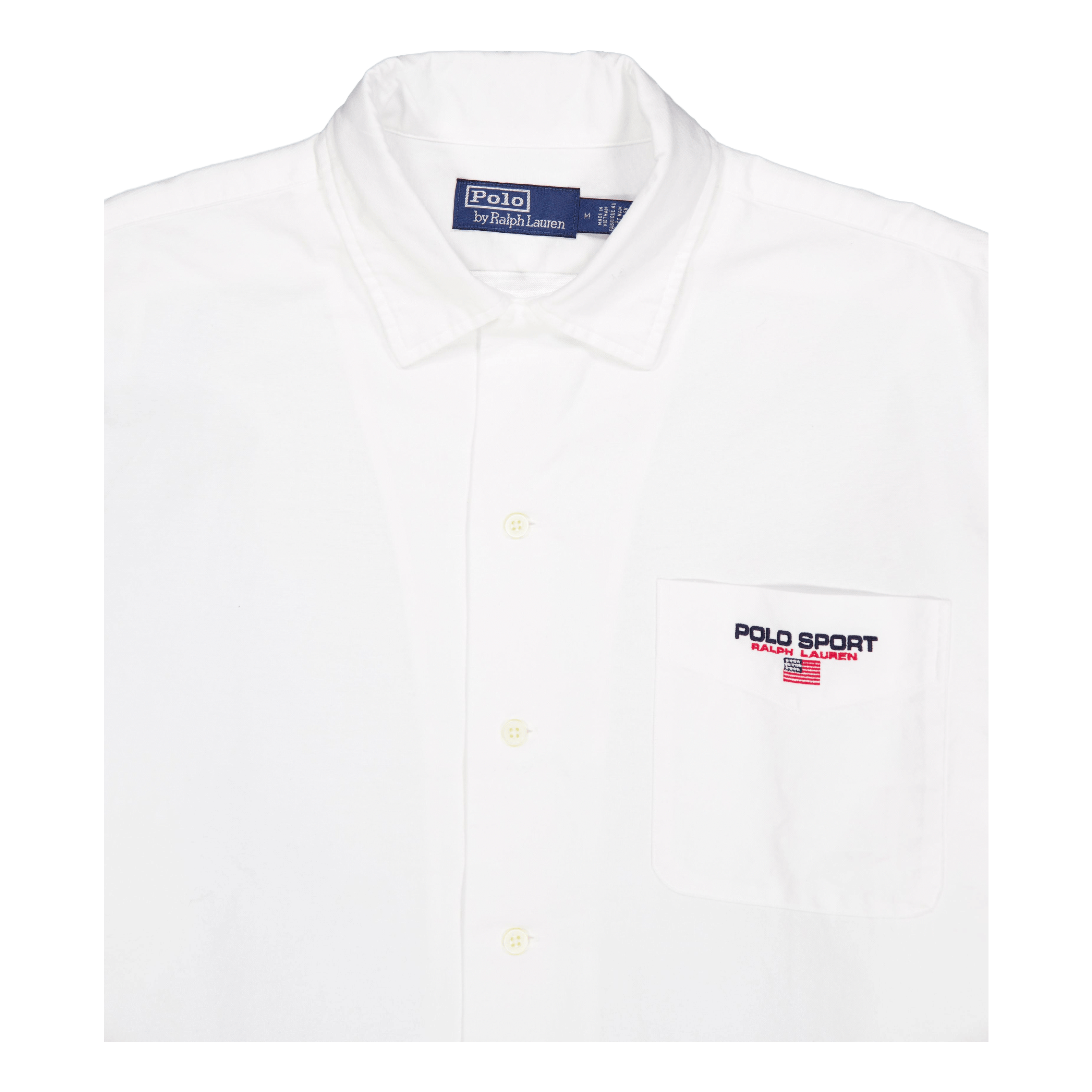 Polo Ralph Lauren Big Fit Polo Sport Oxford Camp Shirt White