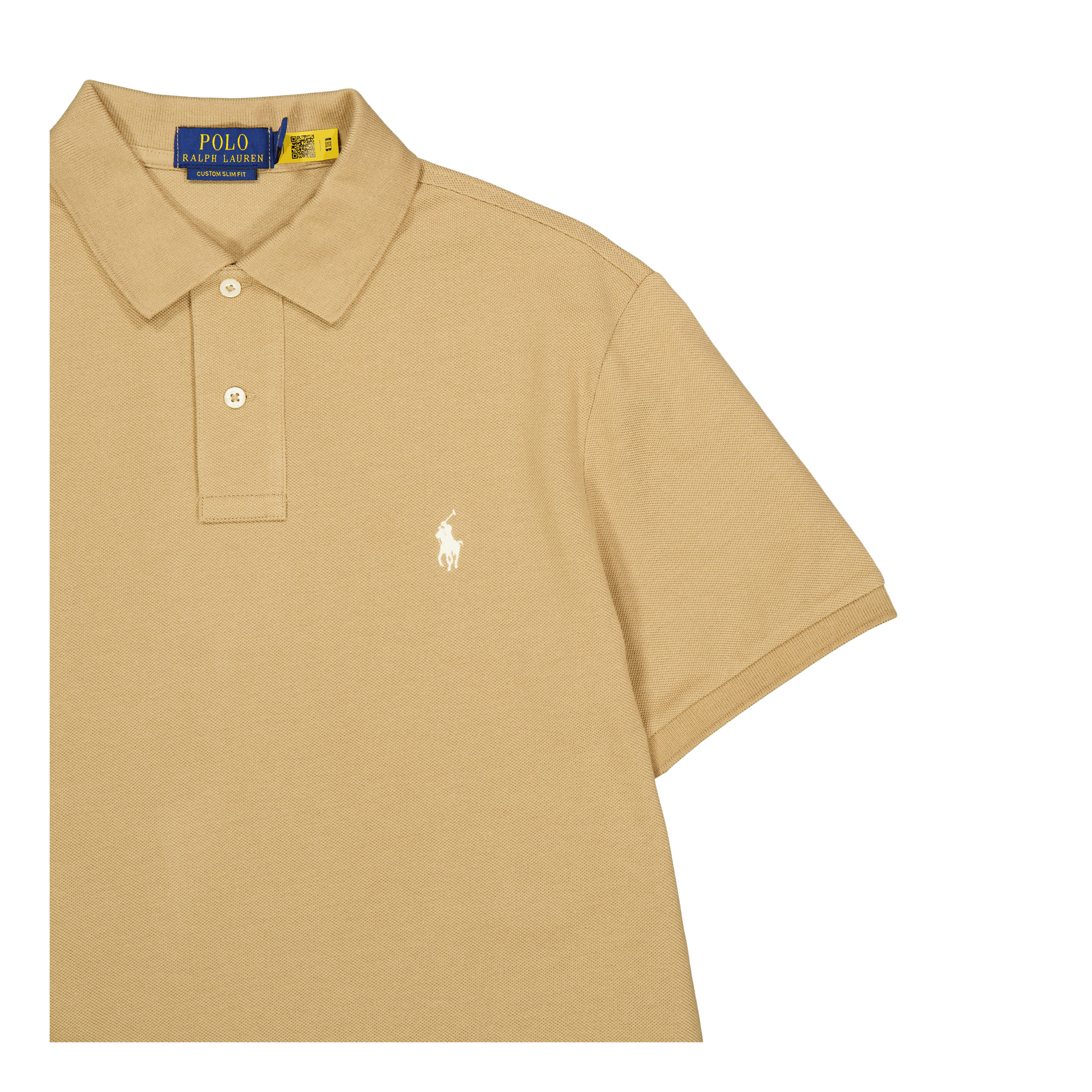 Polo Ralph Lauren Custom Slim Fit Mesh Polo Shirt Cafe Tan