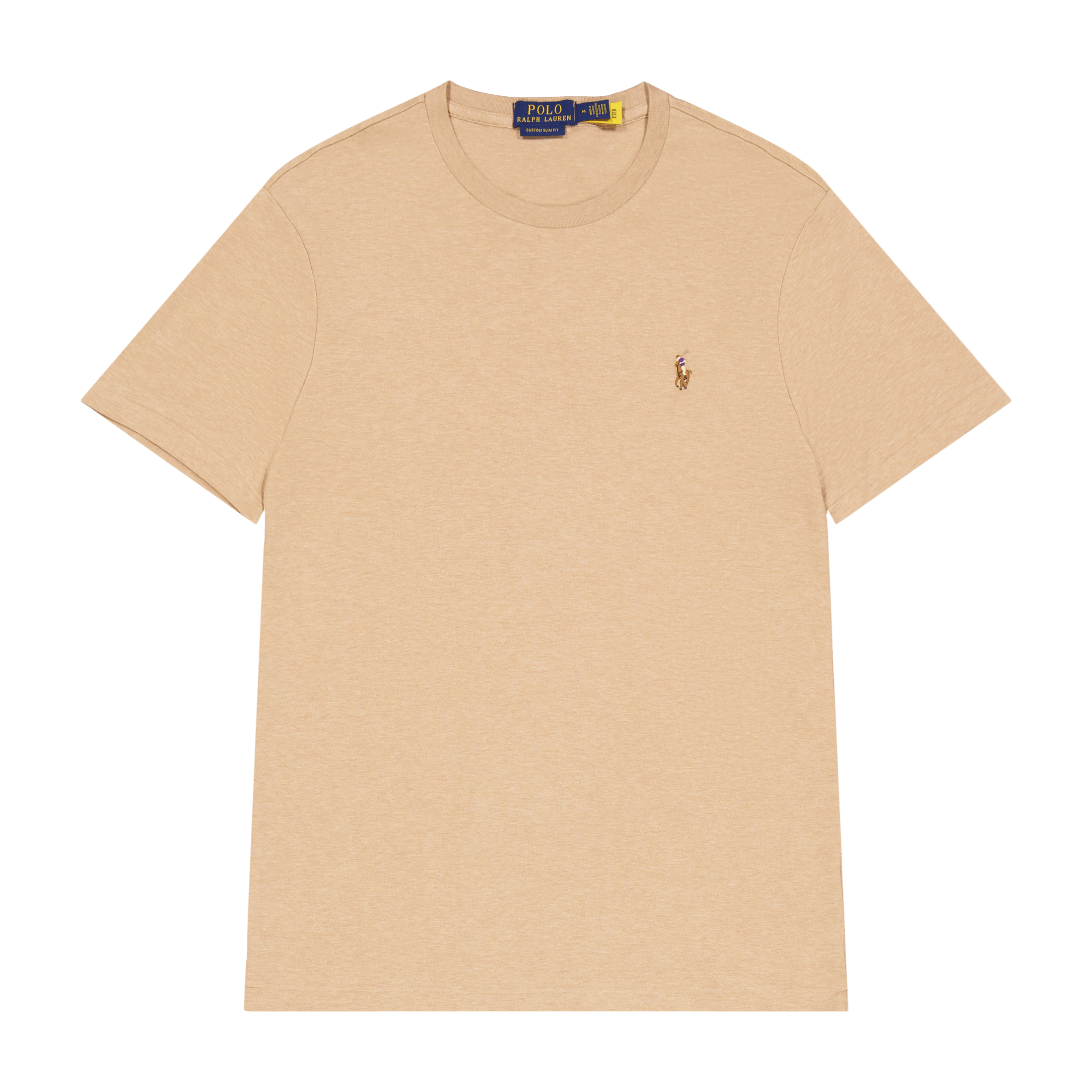 Polo Ralph Lauren Custom Slim Fit Soft Cotton T - Shirt Classic Camel Heather