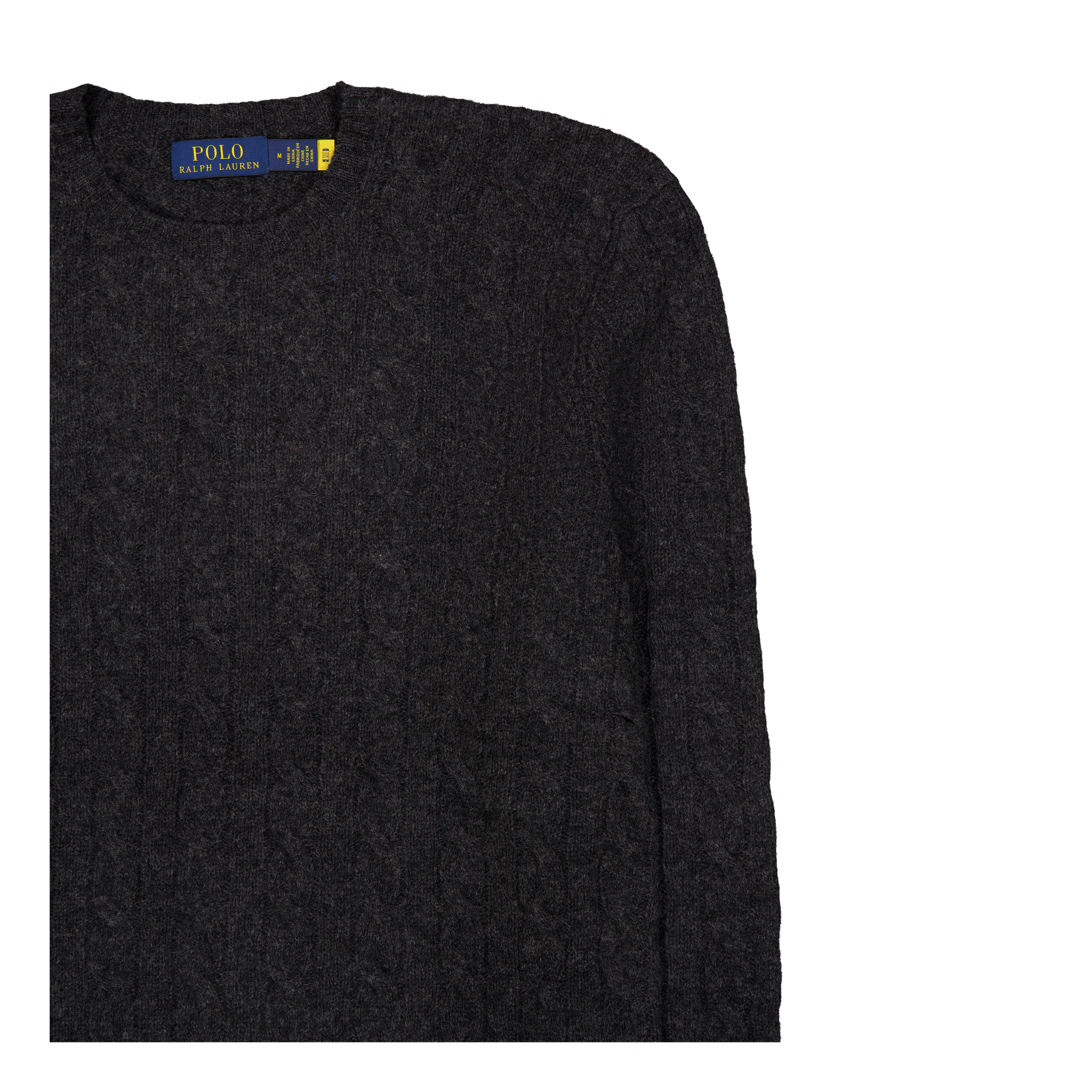 Polo Ralph Lauren Cable - Knit Wool - Cashmere Sweater Dark Granite Hthr
