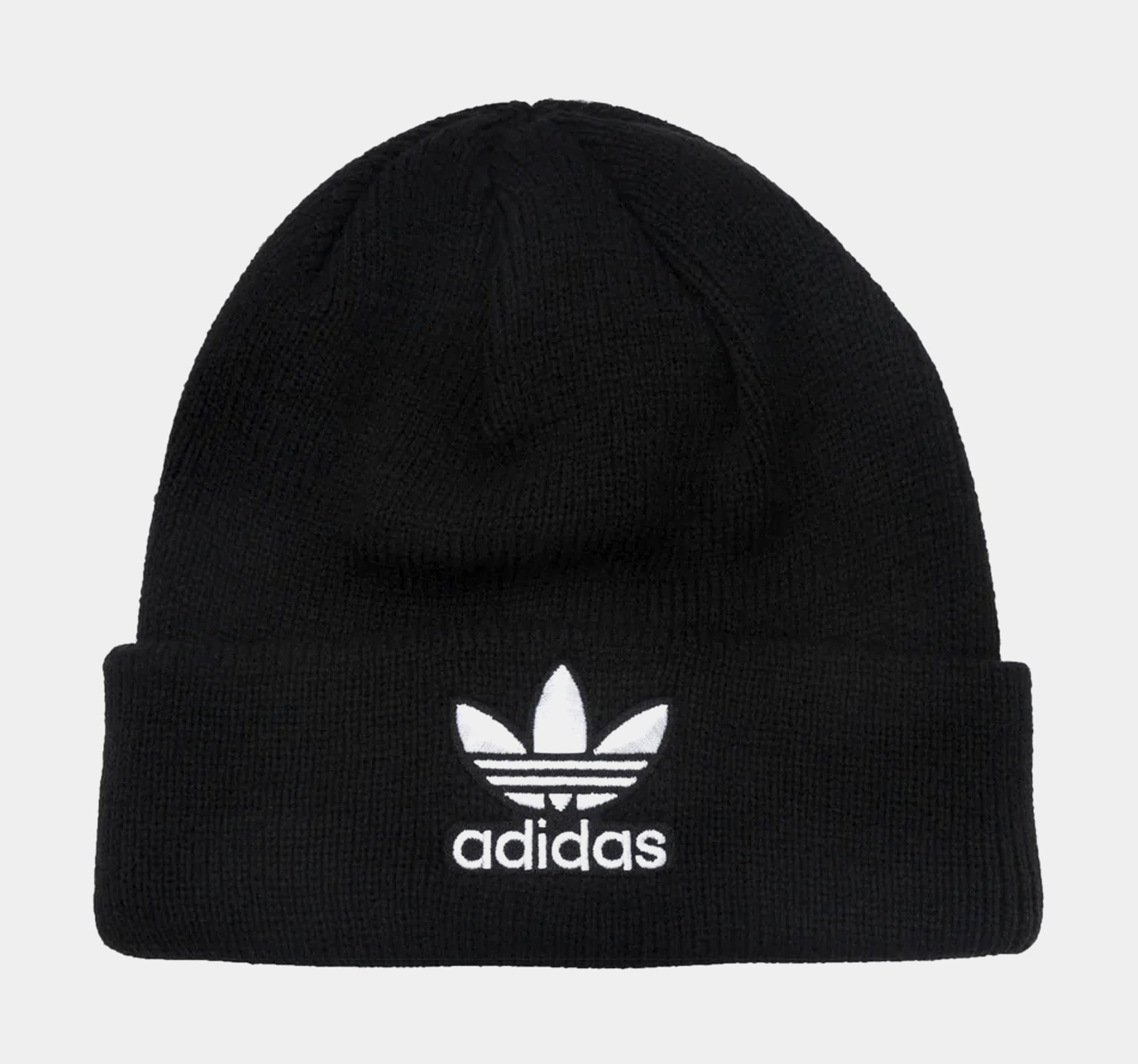 adidas Trefoil Beanie Mens Hat (Black)
