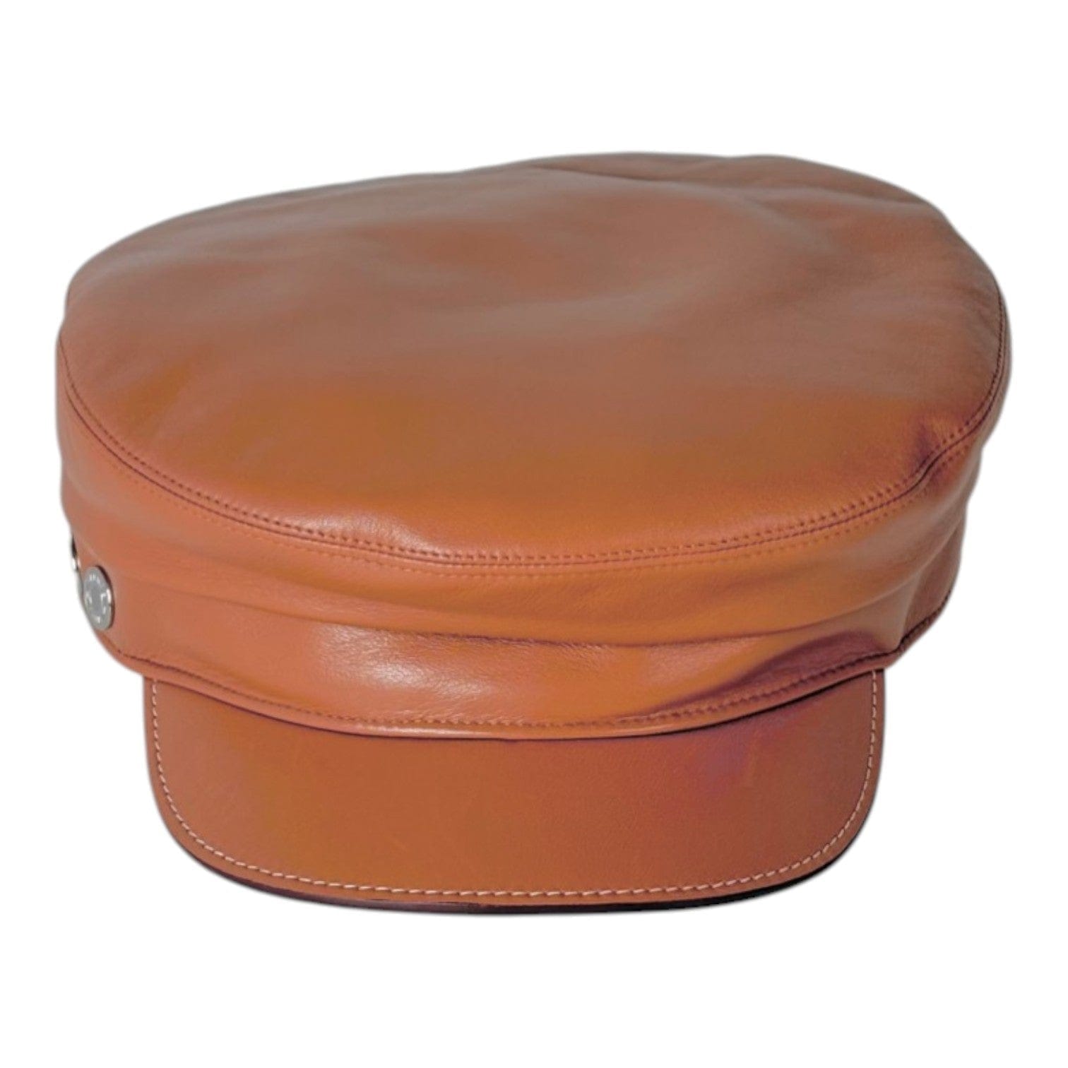 Hermes Gold Lambskin Cap Hat #59