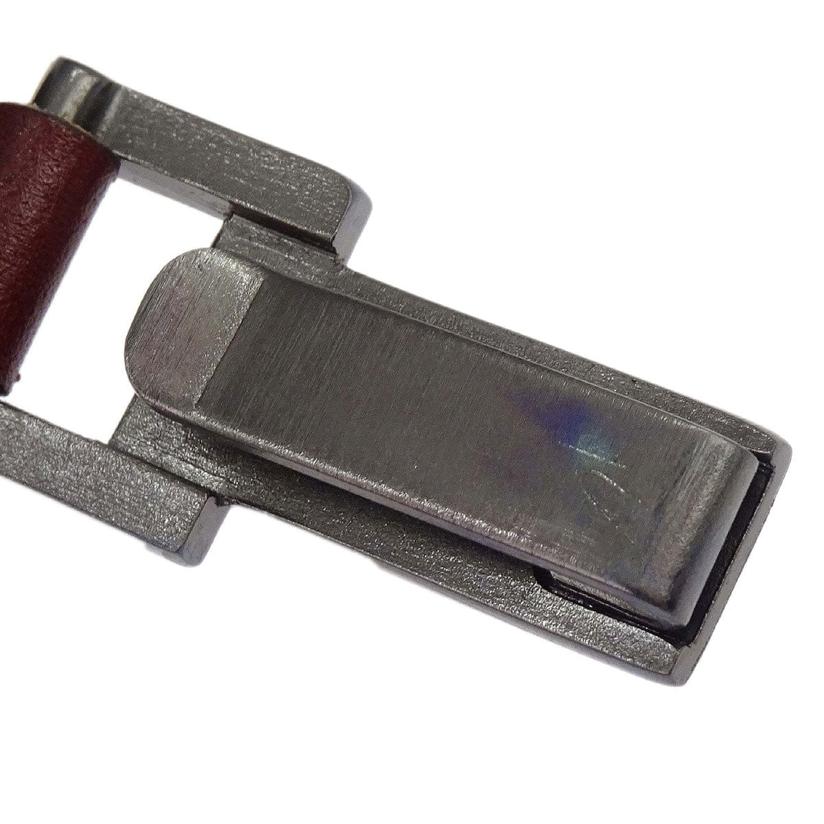 Chanel Leather Bracelet Ring Set Silver Brown 00A