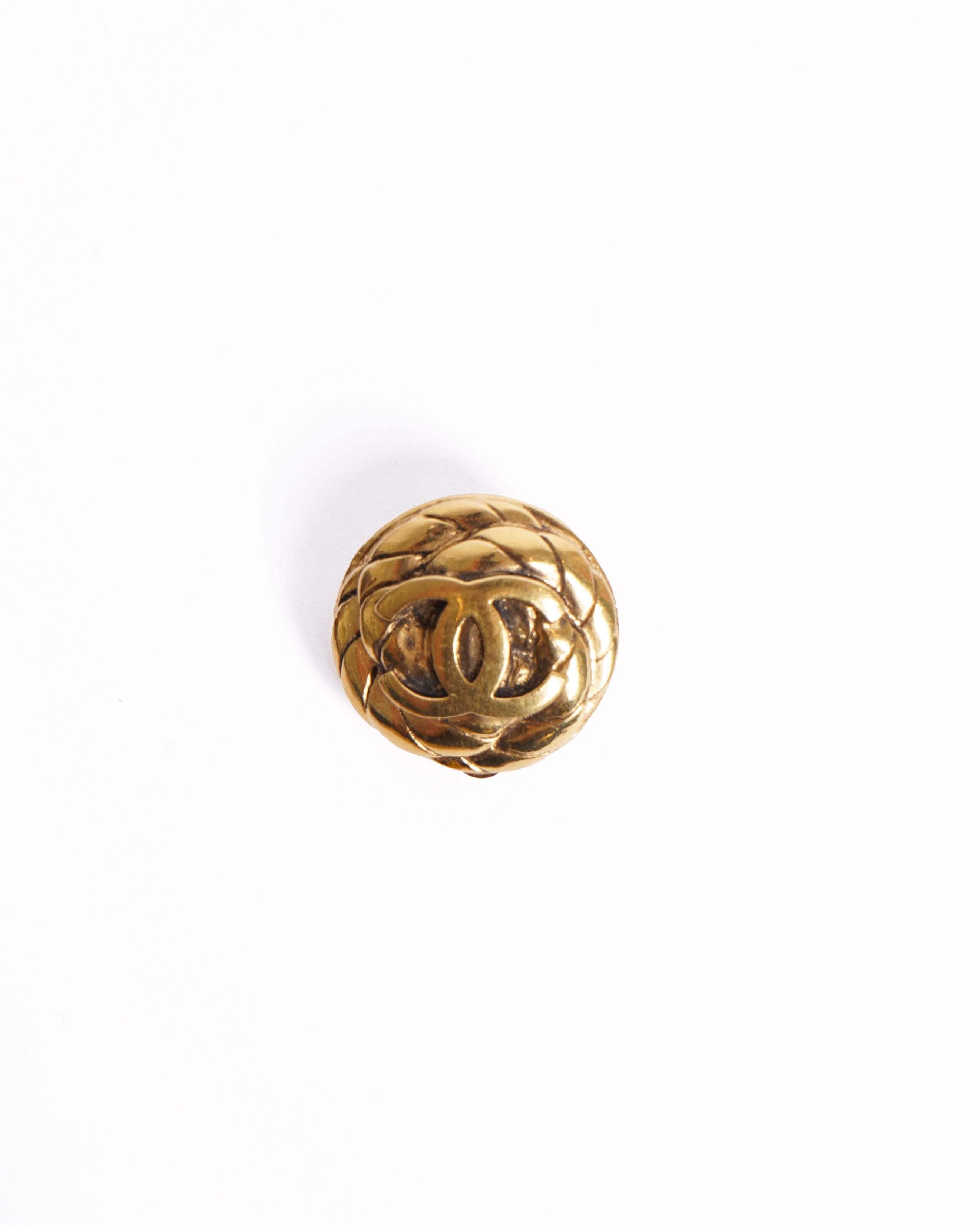 Chanel Vintage Chanel 1996 Gold Plated Earring Made In France