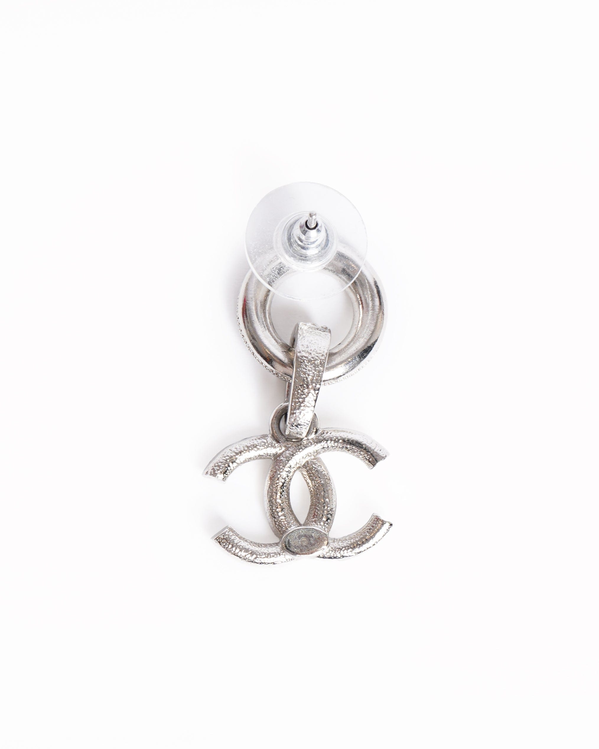 Chanel cc drop embellished crystal earrings