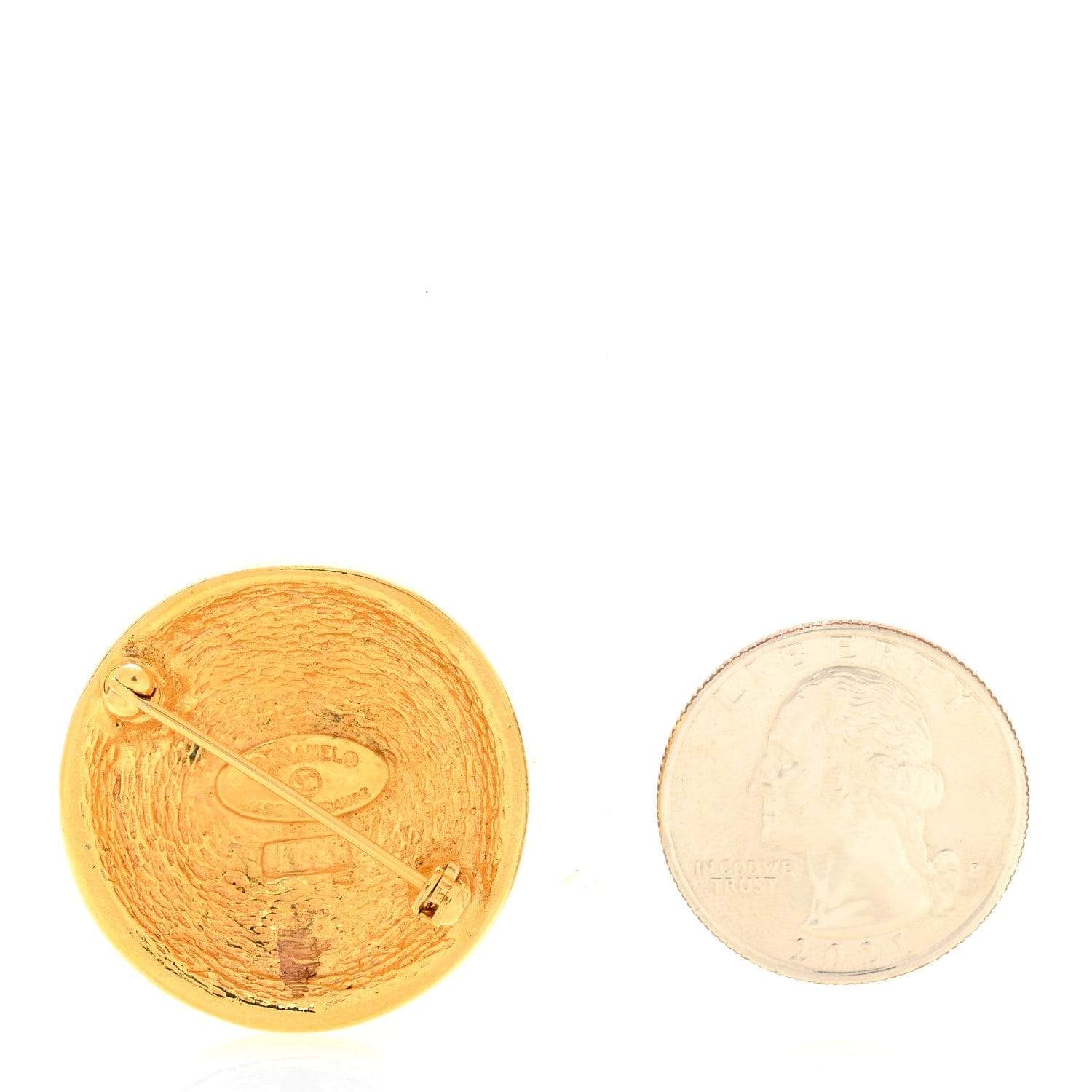 Chanel CC Brooch Gold