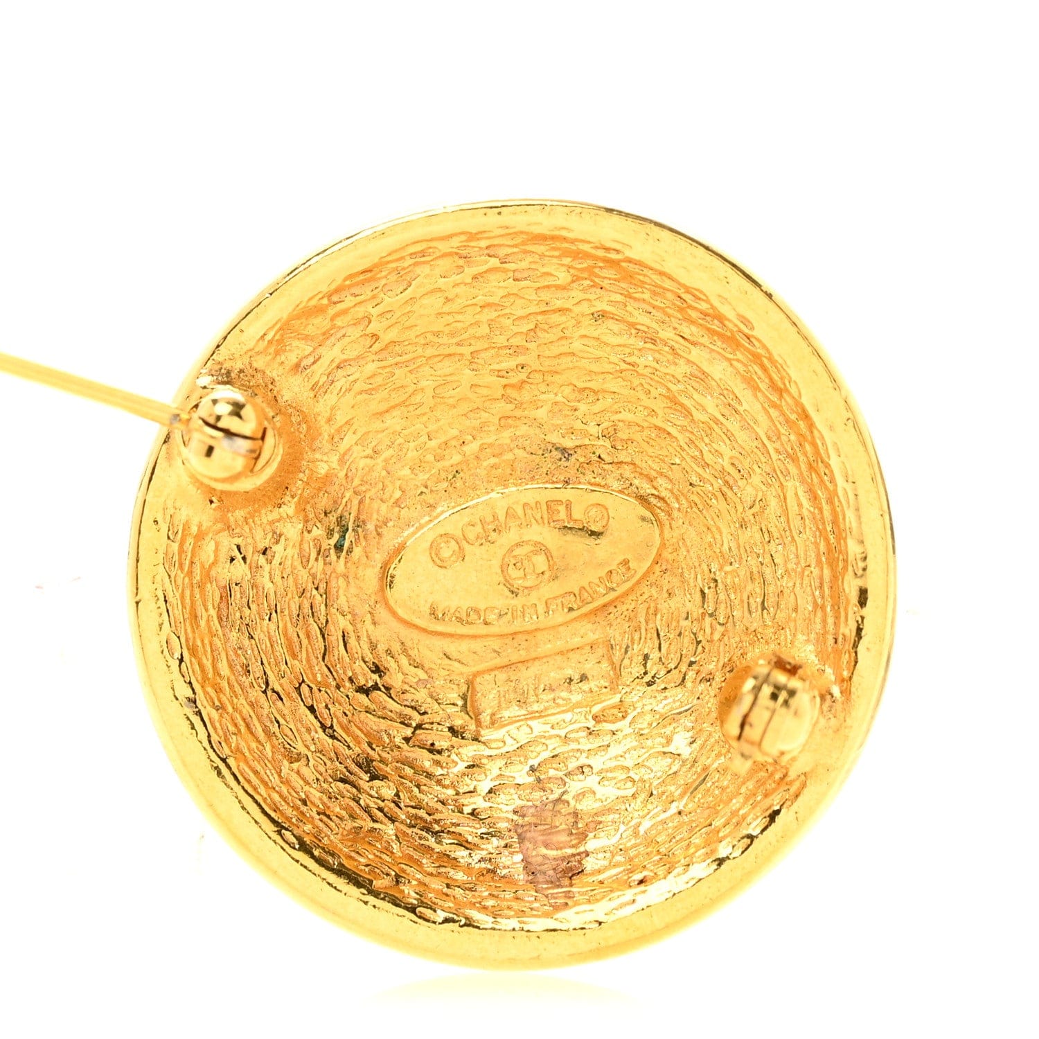 Chanel CC Brooch Gold