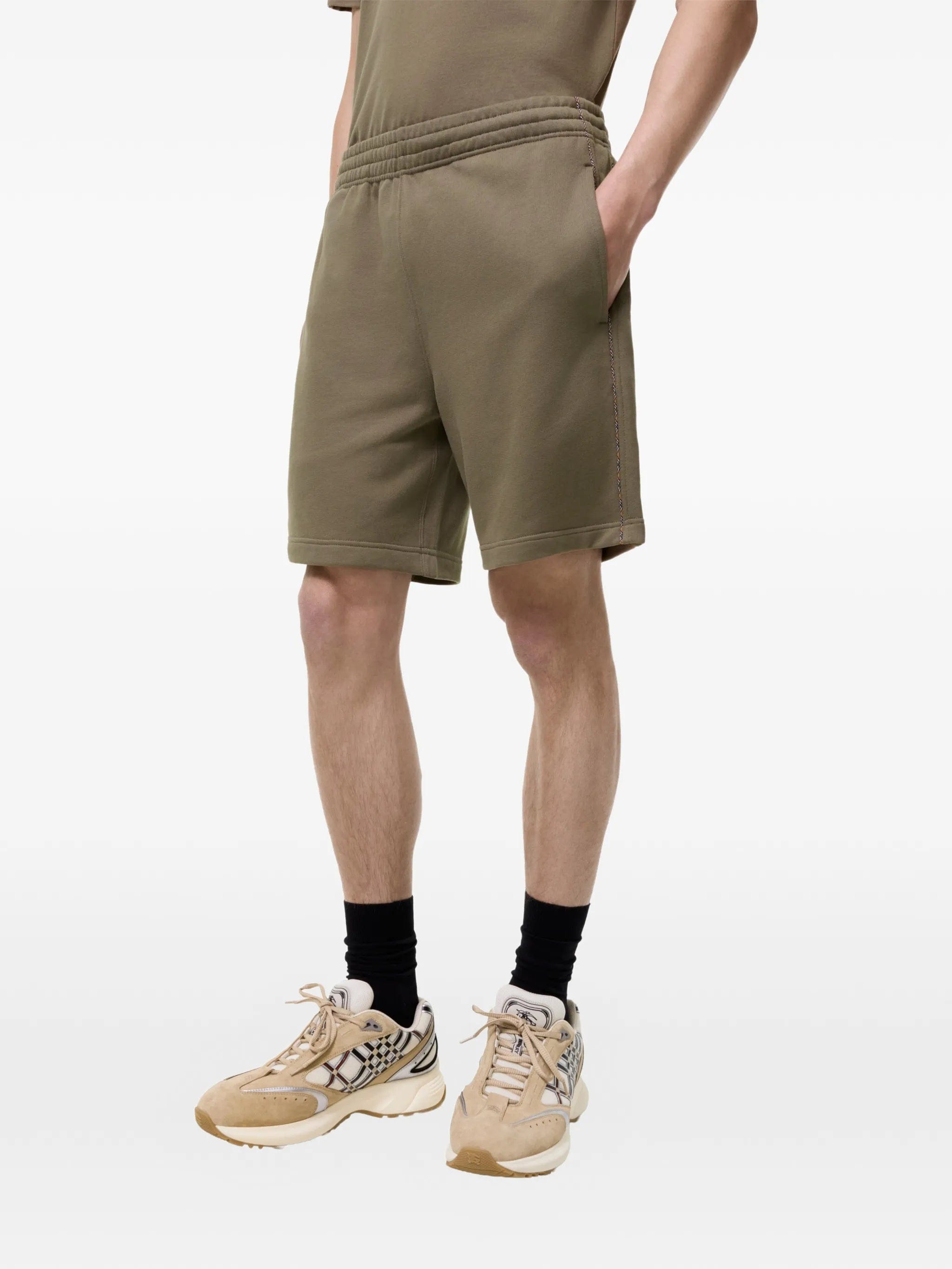 Burberry Check piping cotton shorts