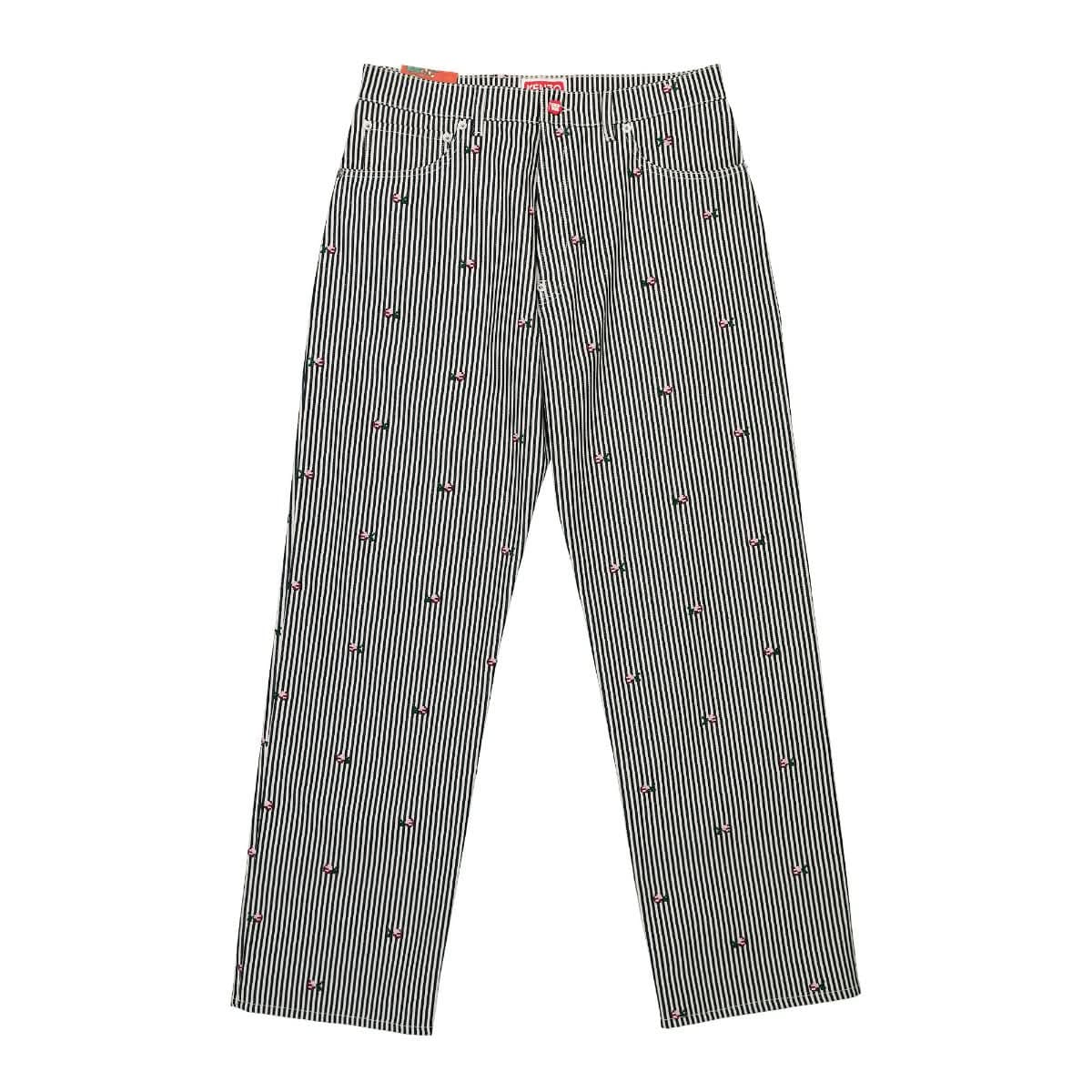 KENZO Rinse Striped Suisen Relaxed Jeans