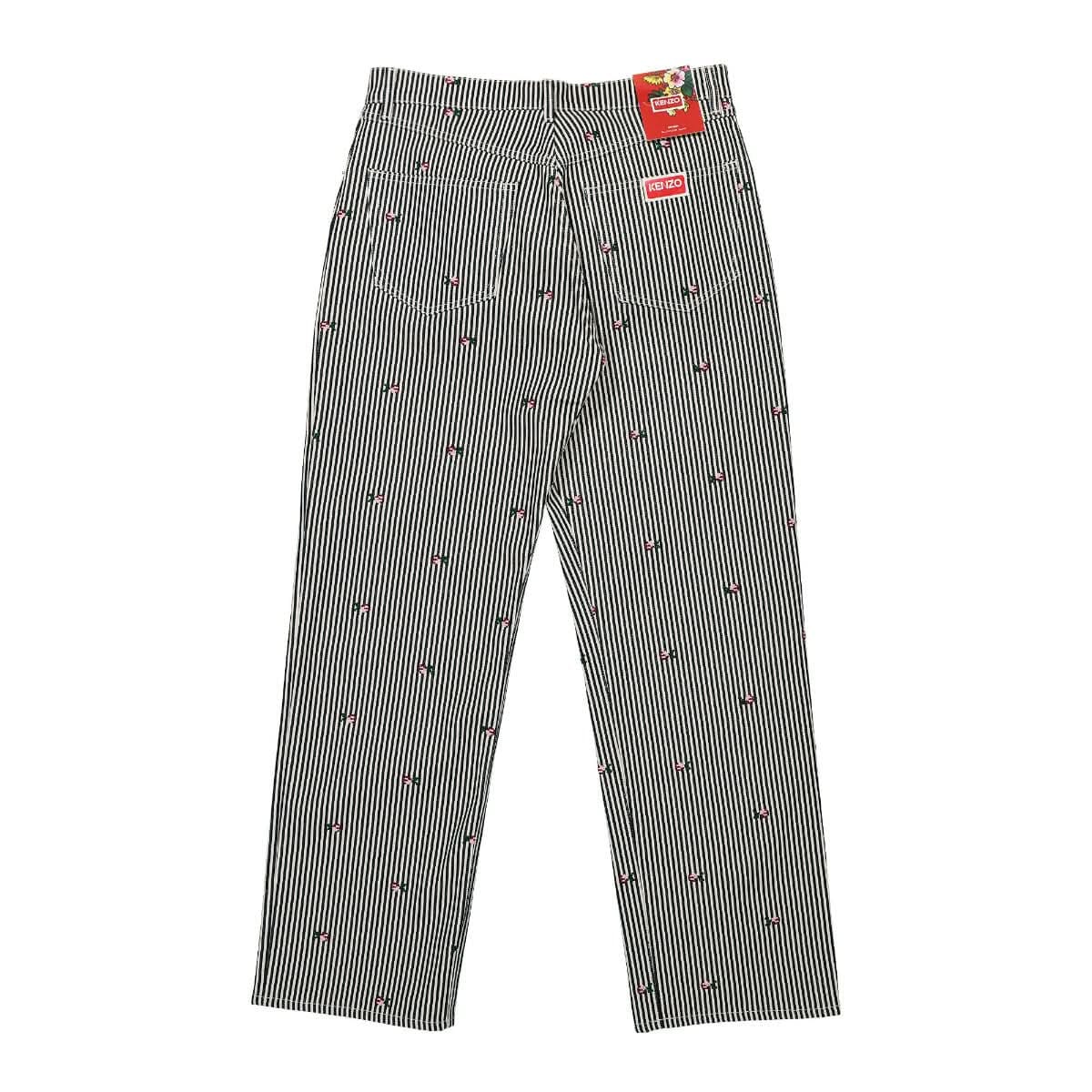 KENZO Rinse Striped Suisen Relaxed Jeans