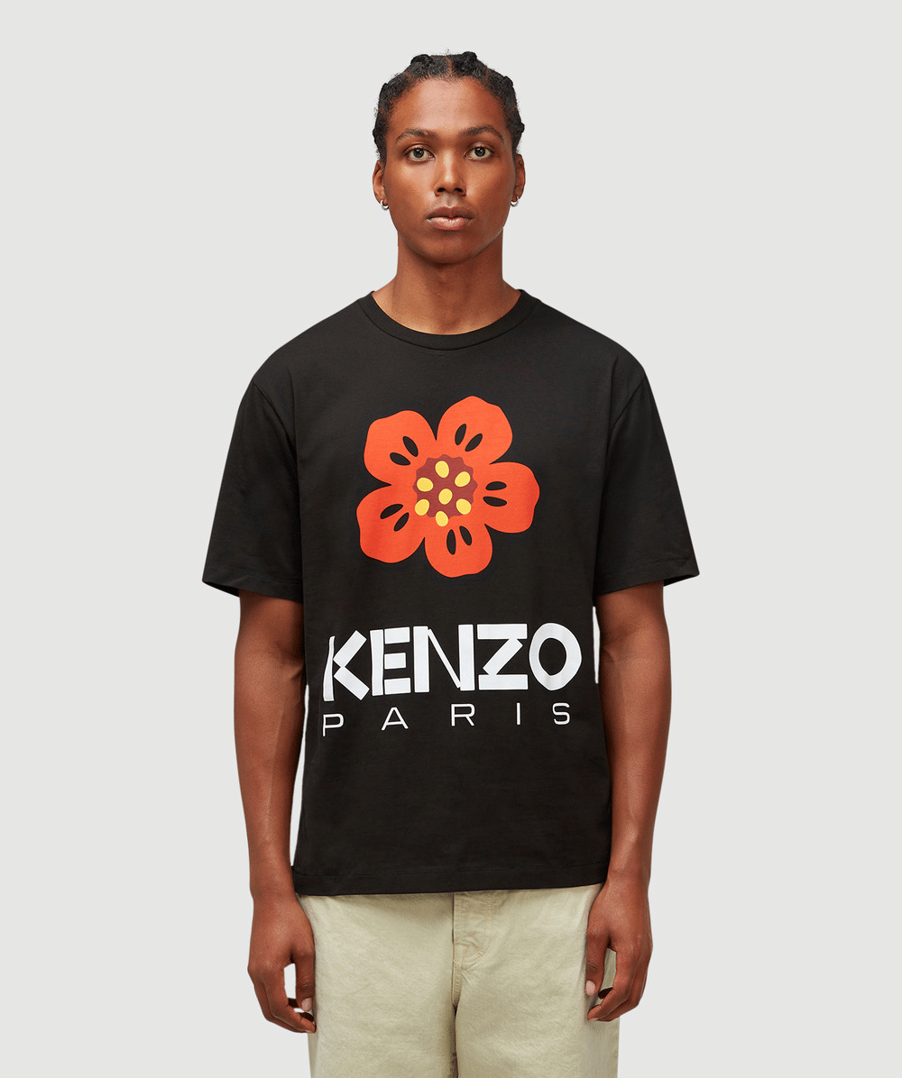 Kenzo Paris Large Boke Flower Oversized T - Shirt Black