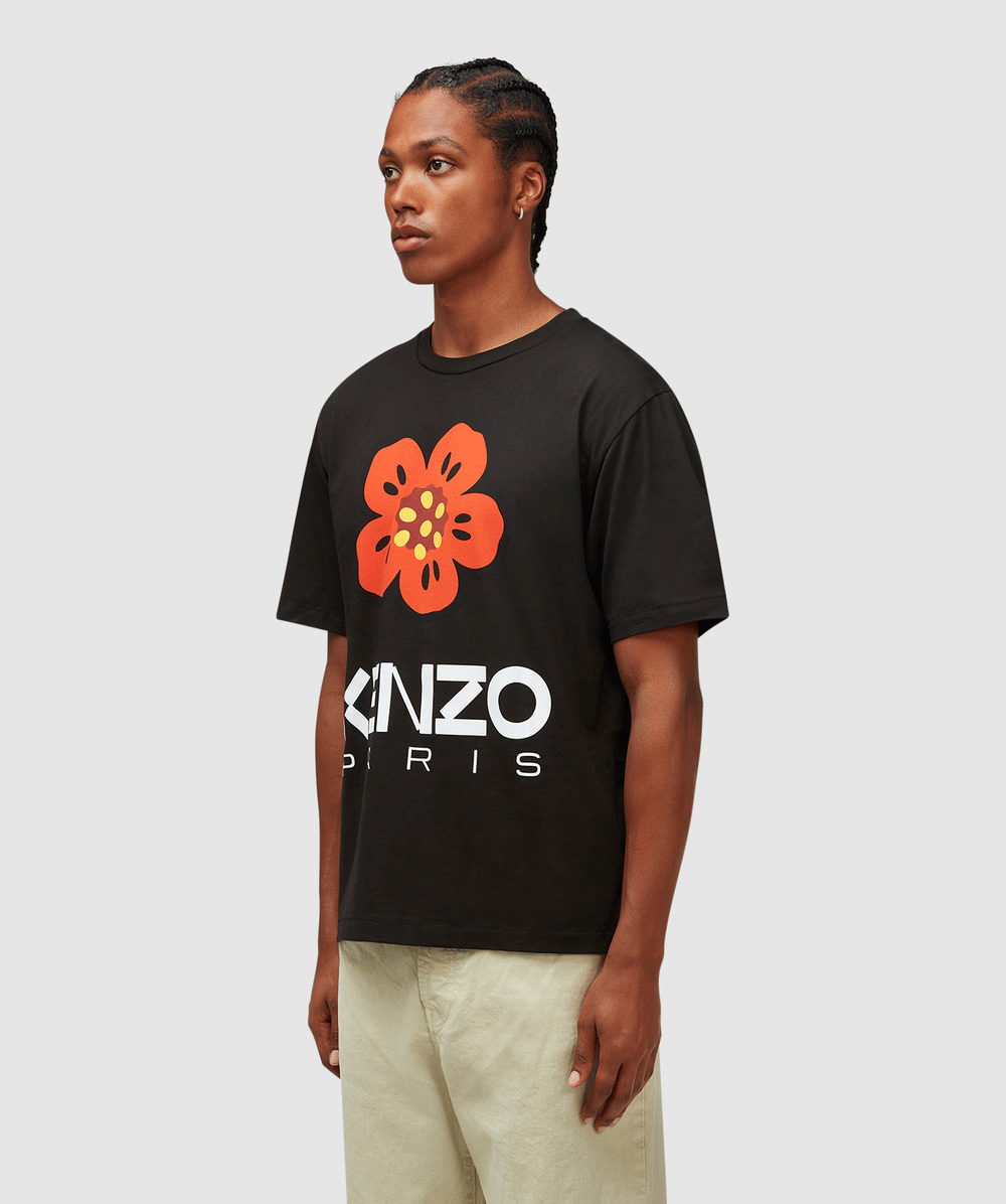Kenzo Paris Large Boke Flower Oversized T - Shirt Black