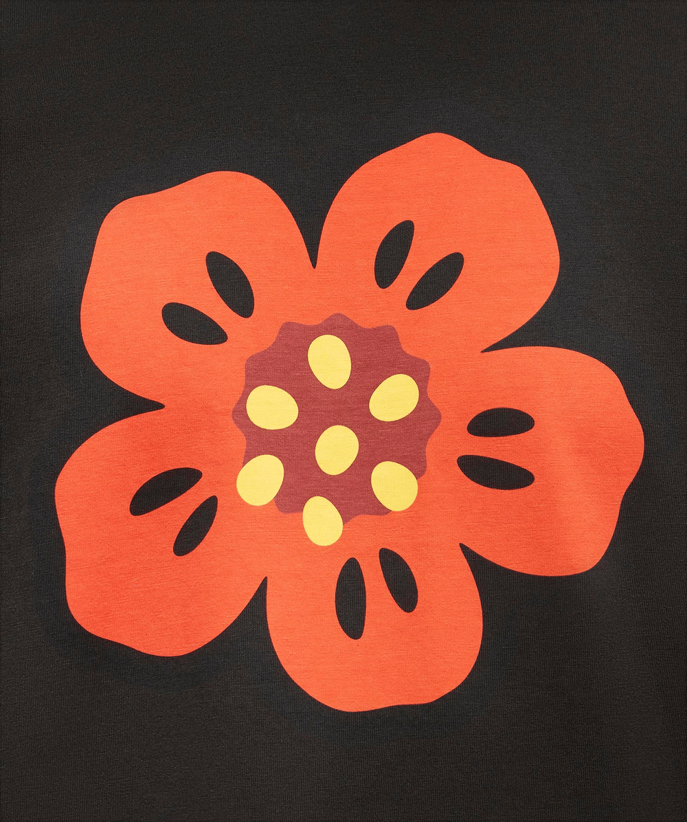 Kenzo Paris Large Boke Flower Oversized T - Shirt Black