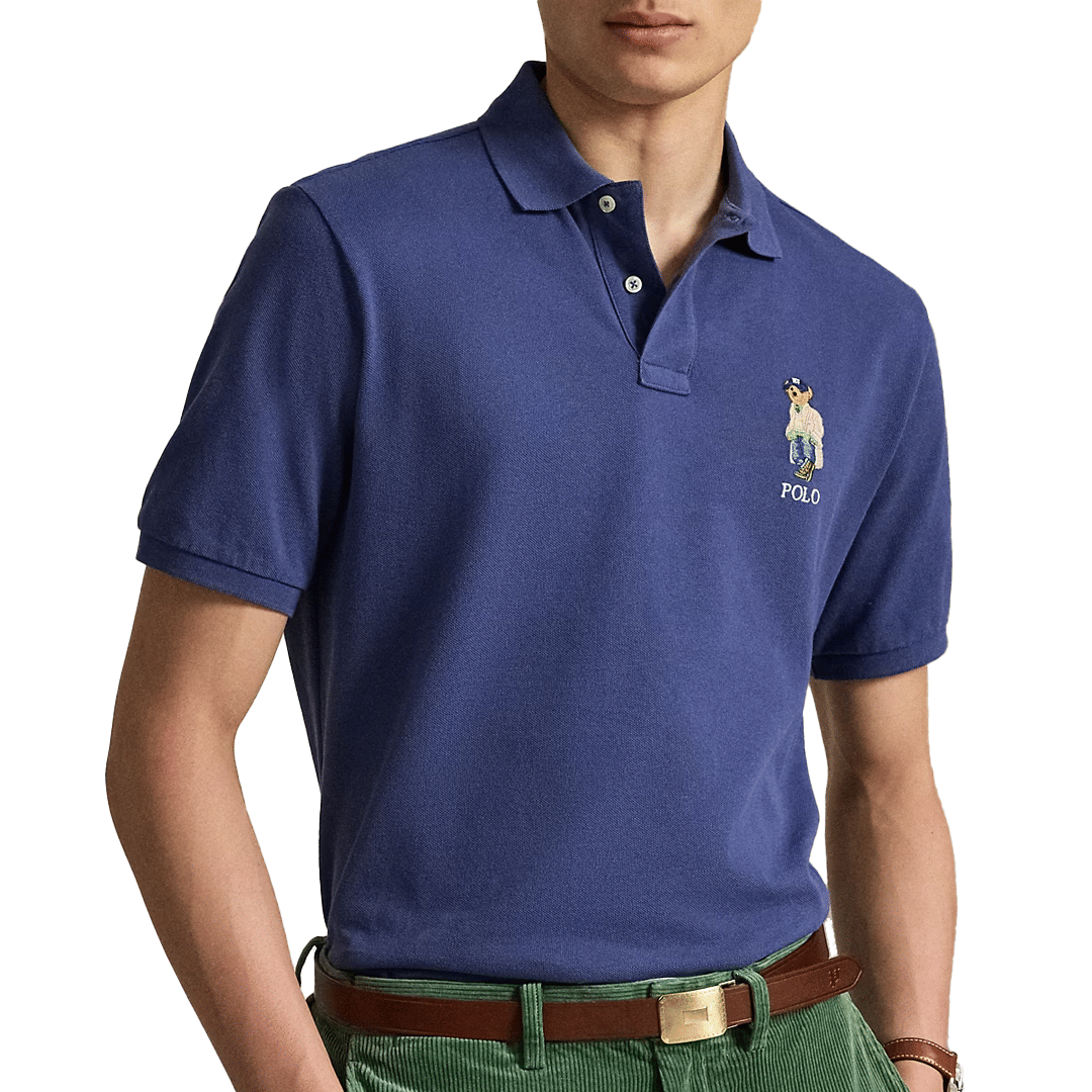 POLO RALPH Lauren CLASSIC FIT POLO BEAR MESH POLO SHIRT LIGHT NAVY