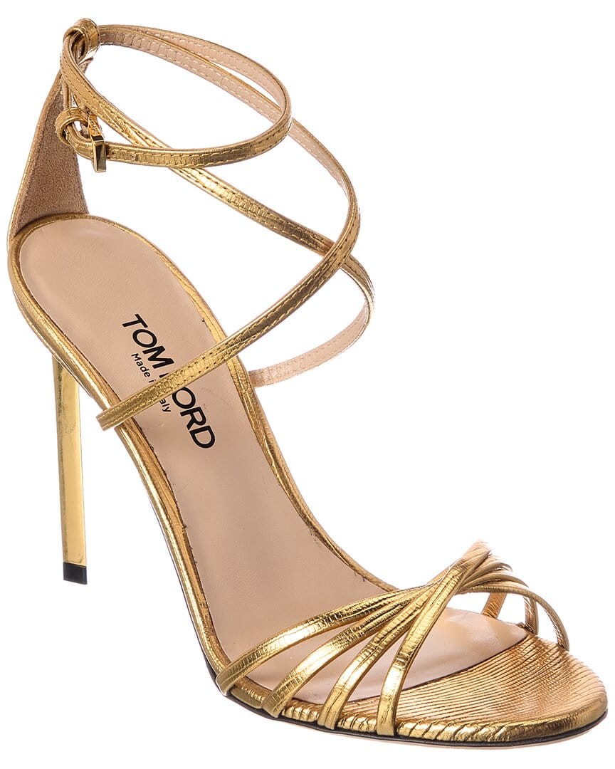 Tom Ford Ida Embossed Leather Sandal