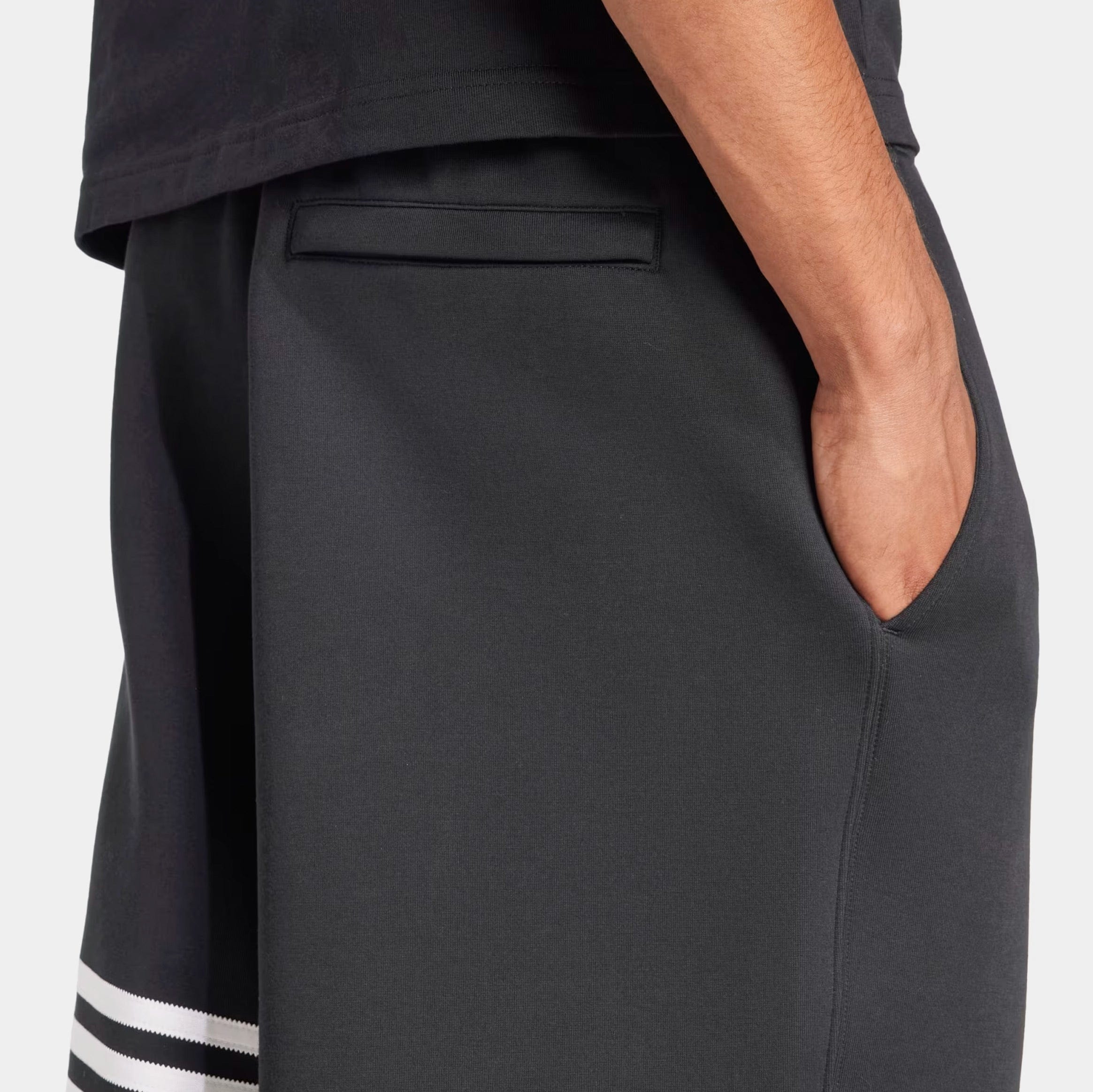 adidas Neuclassics 3 Stripes Fleece Mens Shorts (Black)