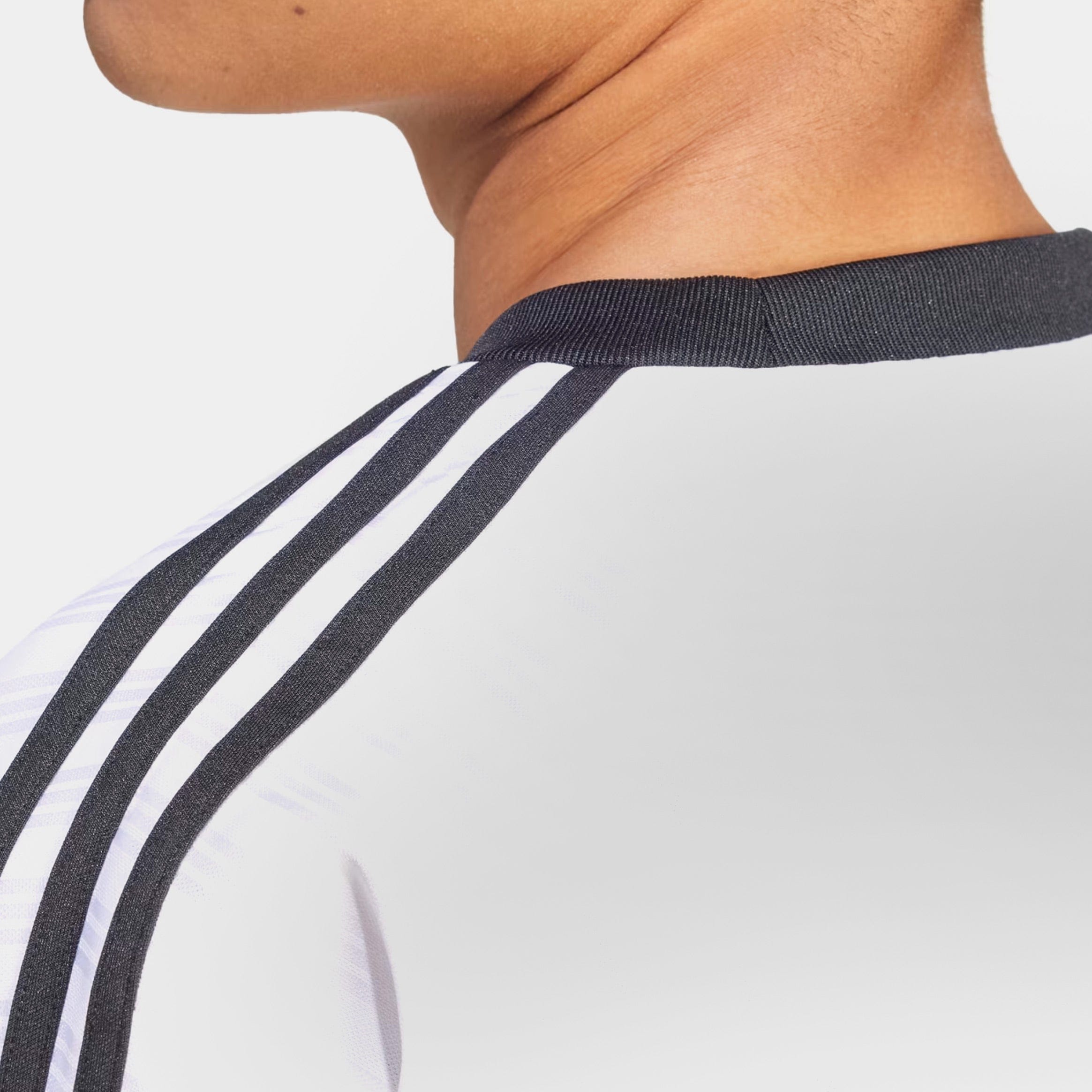 adidas Adicolor Poly Mens Short Sleeve Shirt (White/Black)