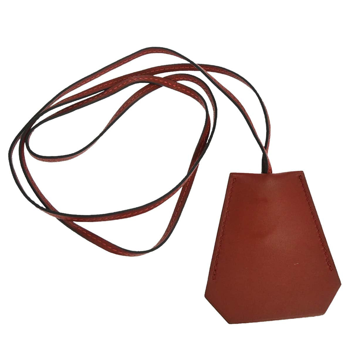 Hermes Rouge H Chamonix Clochette Necklace Pendant