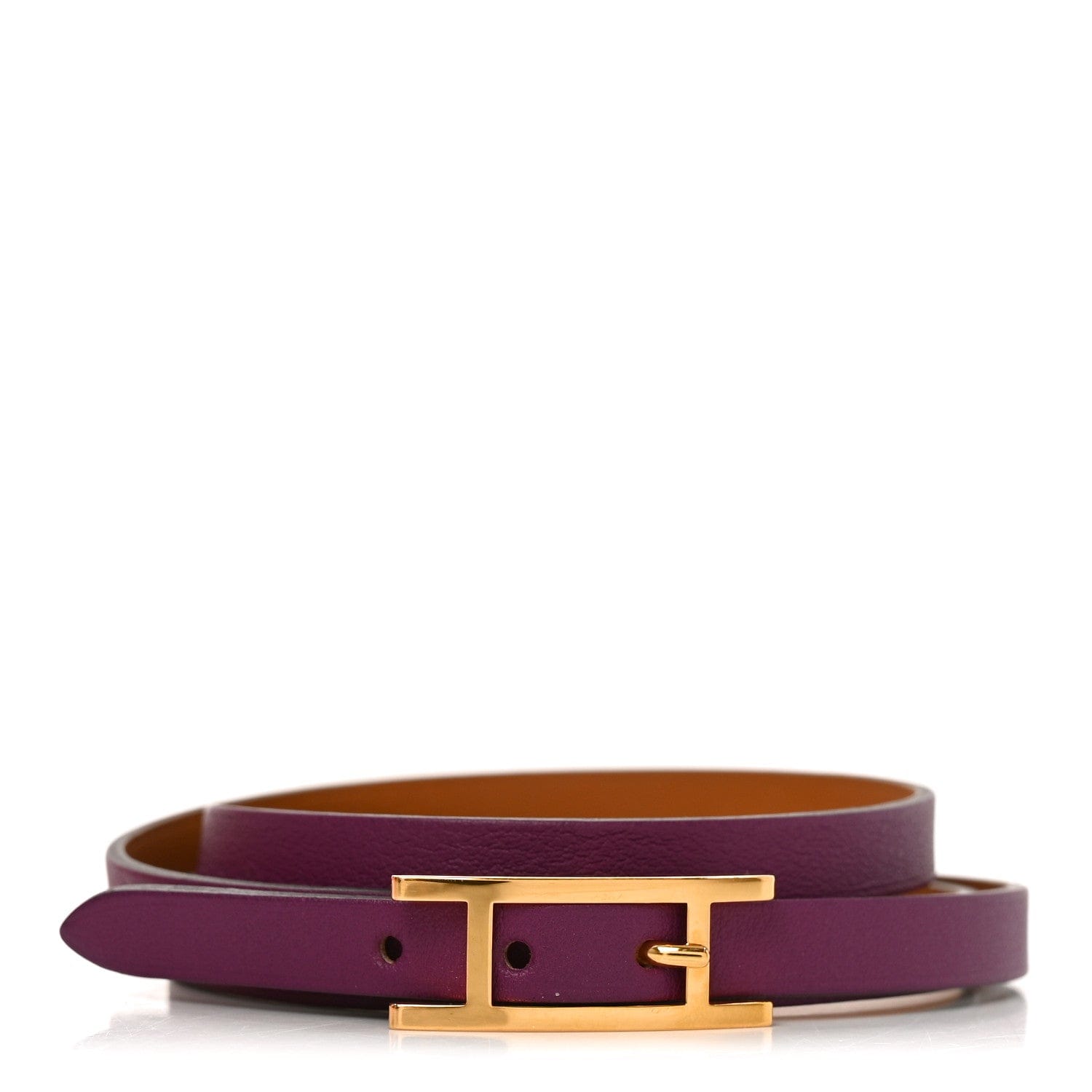 Hermes Swift Hapi 3 mm Triple Tour Wrap Bracelet M Anemone