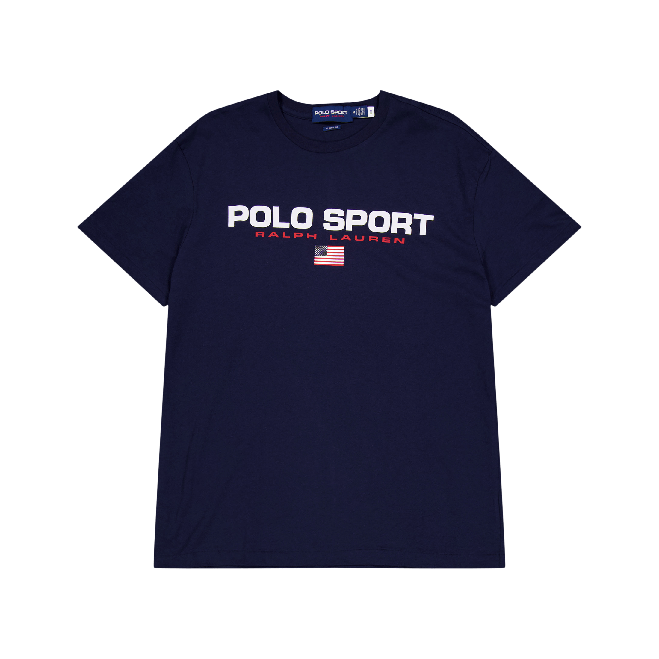 Polo Ralph Lauren Classic Fit Polo Sport Jersey T - Shirt Cruise Navy / White