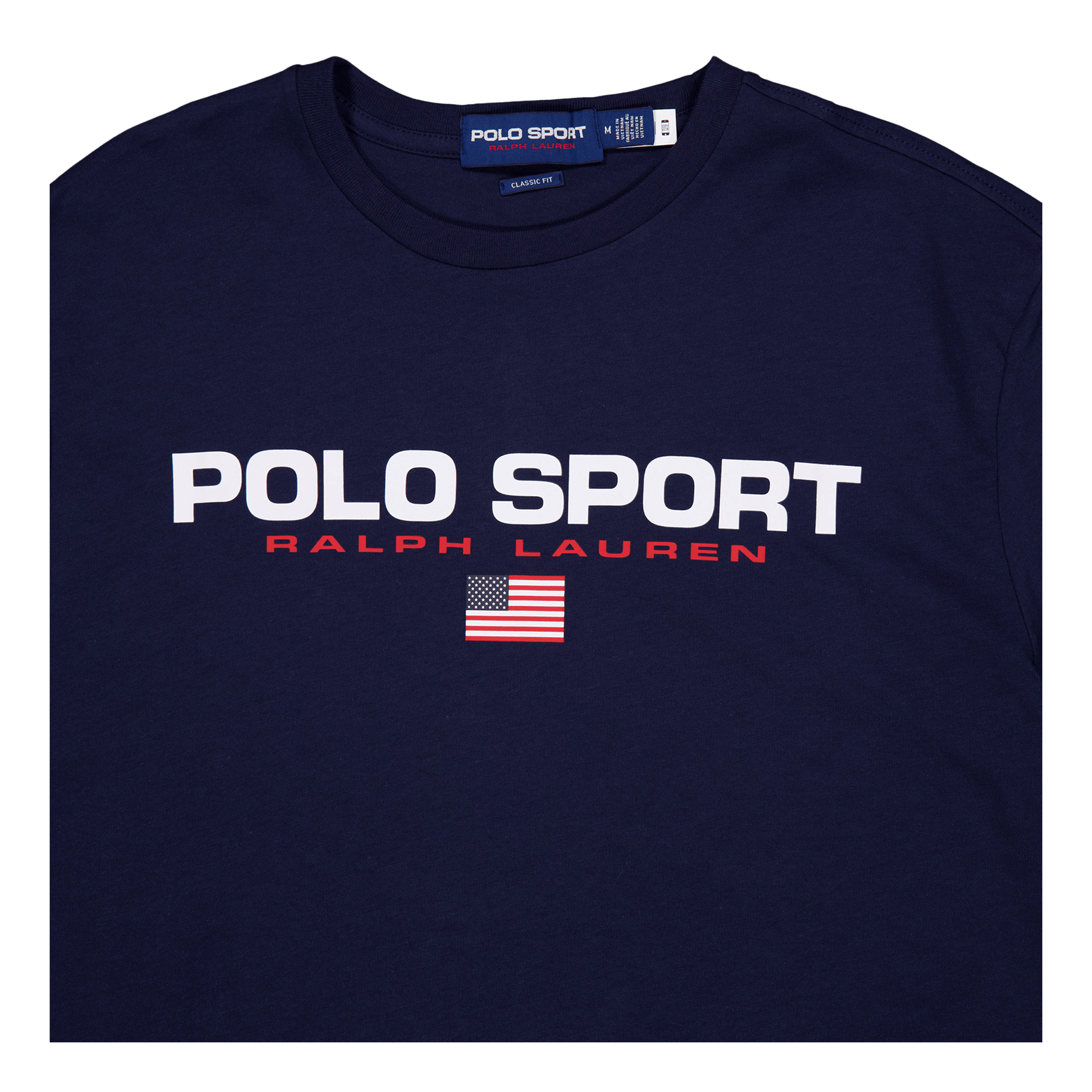 Polo Ralph Lauren Classic Fit Polo Sport Jersey T - Shirt Cruise Navy / White
