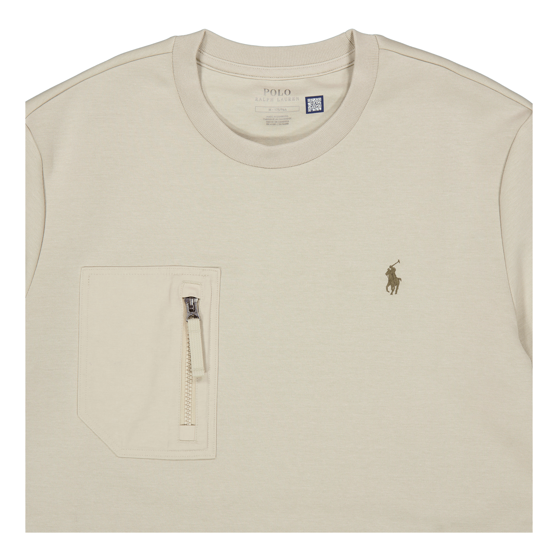 Polo Ralph Lauren Double - Knit Pocket T - Shirt Classic Stone