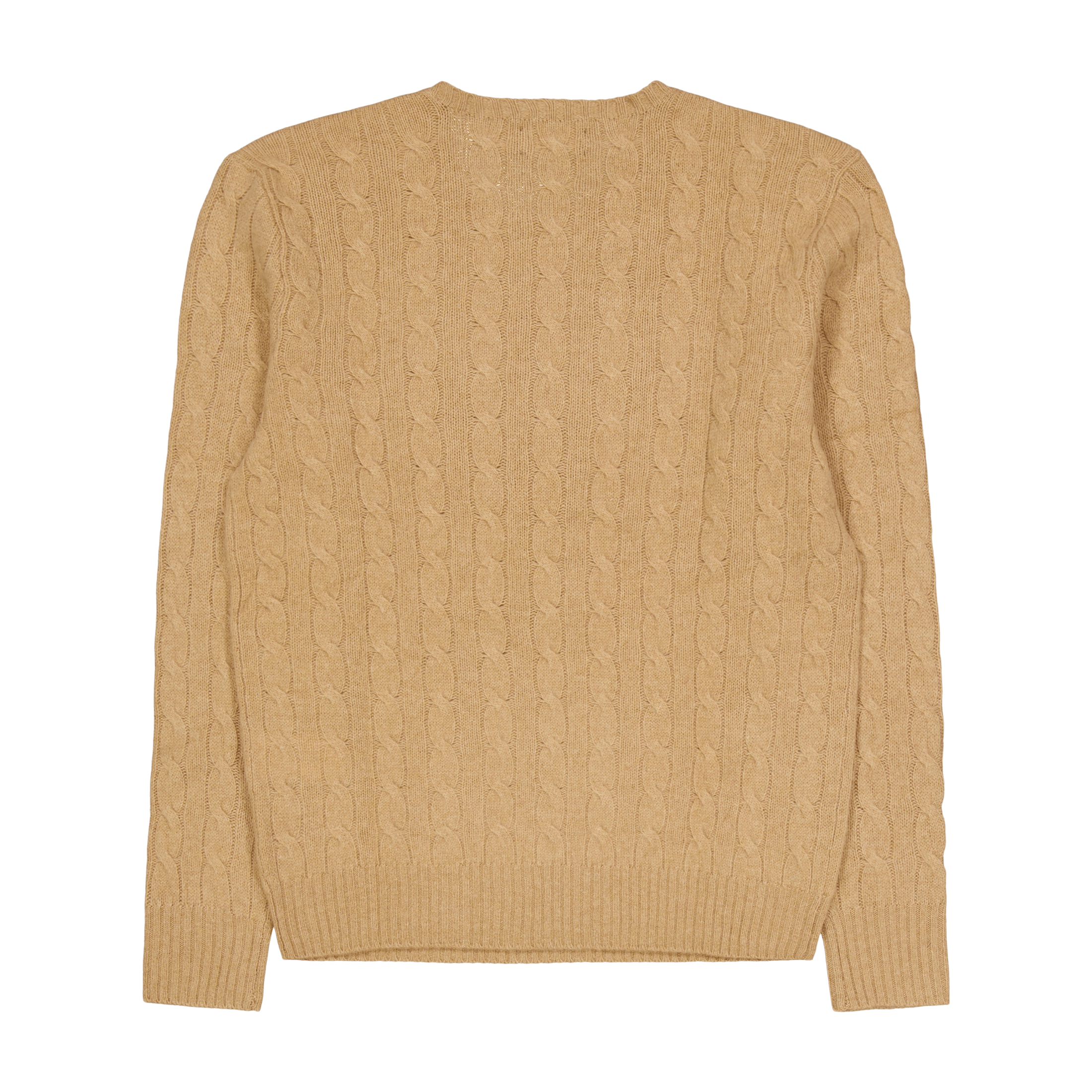Polo Ralph Lauren Cable - Knit Wool - Cashmere Sweater Camel Melange