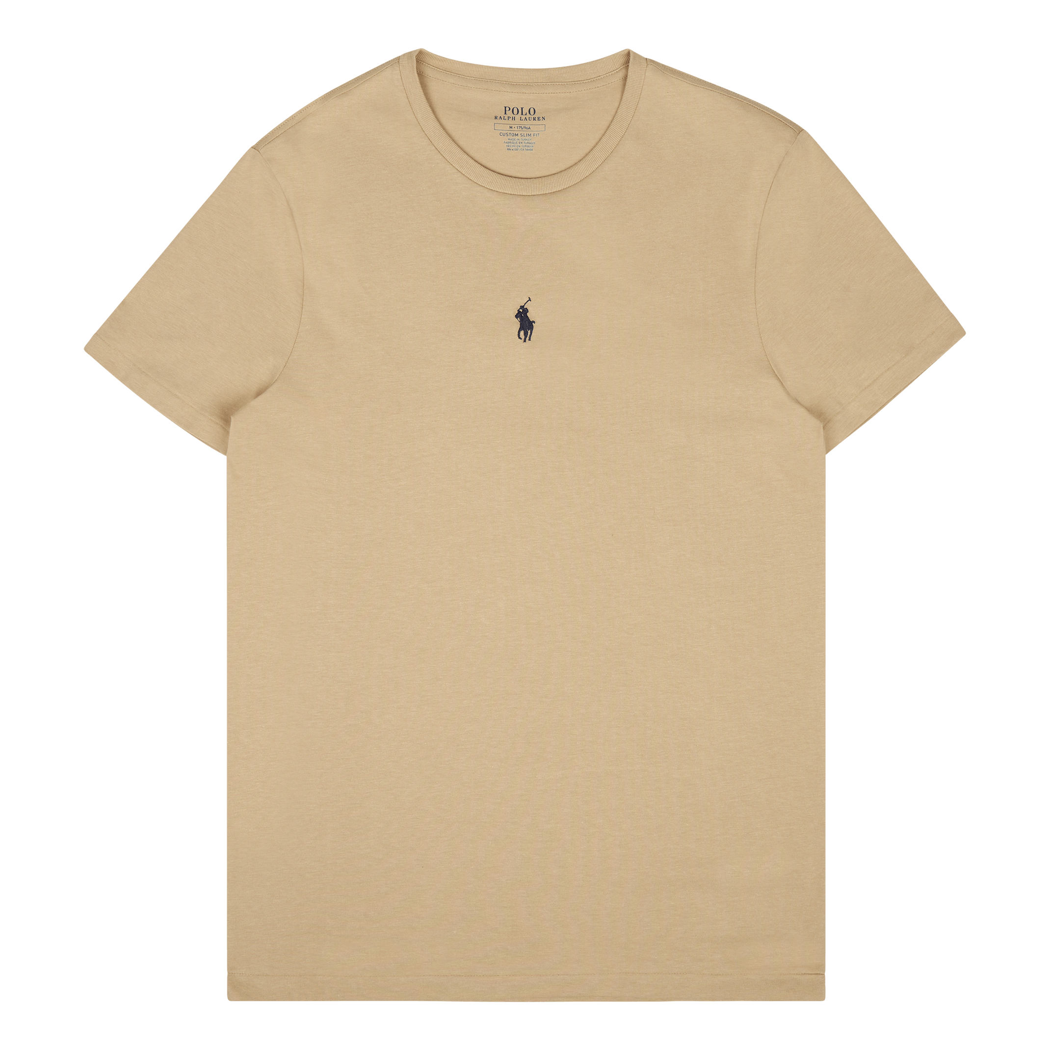Polo Ralph Lauren Custom Slim Fit Jersey Crewneck T - Shirt Classic Khaki