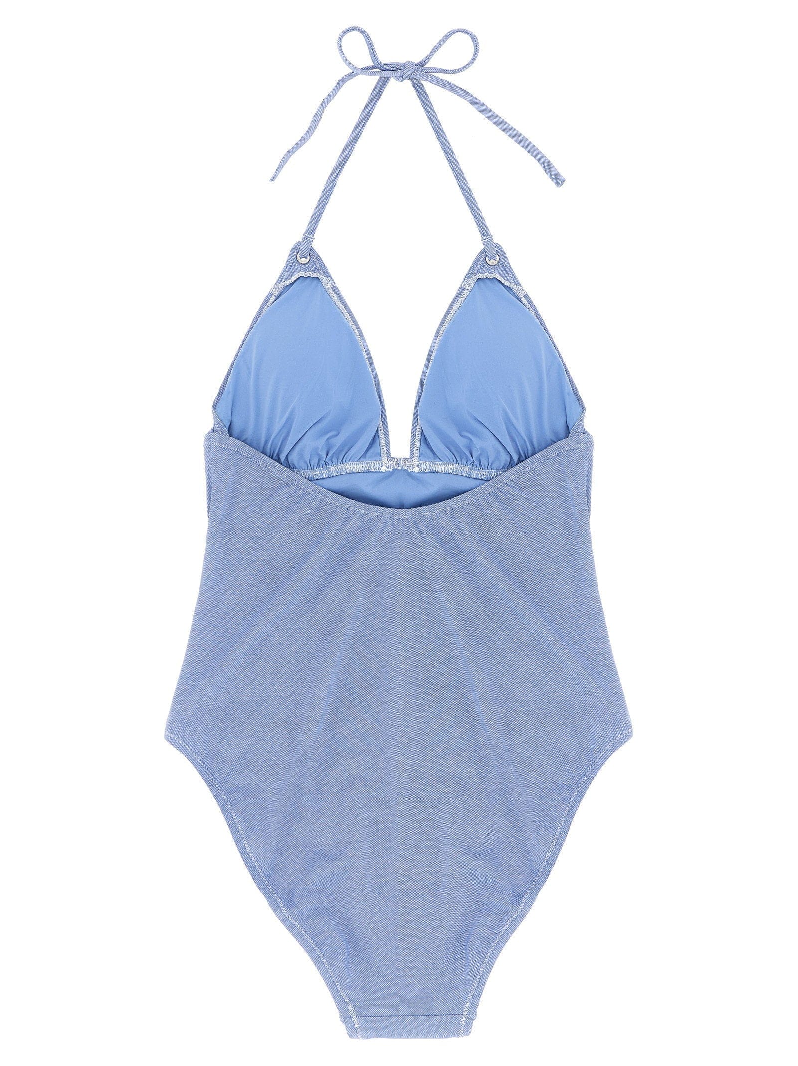 Polo Ralph Lauren Triangle Halter One - Piece One - Piece Swimsuit — Blue