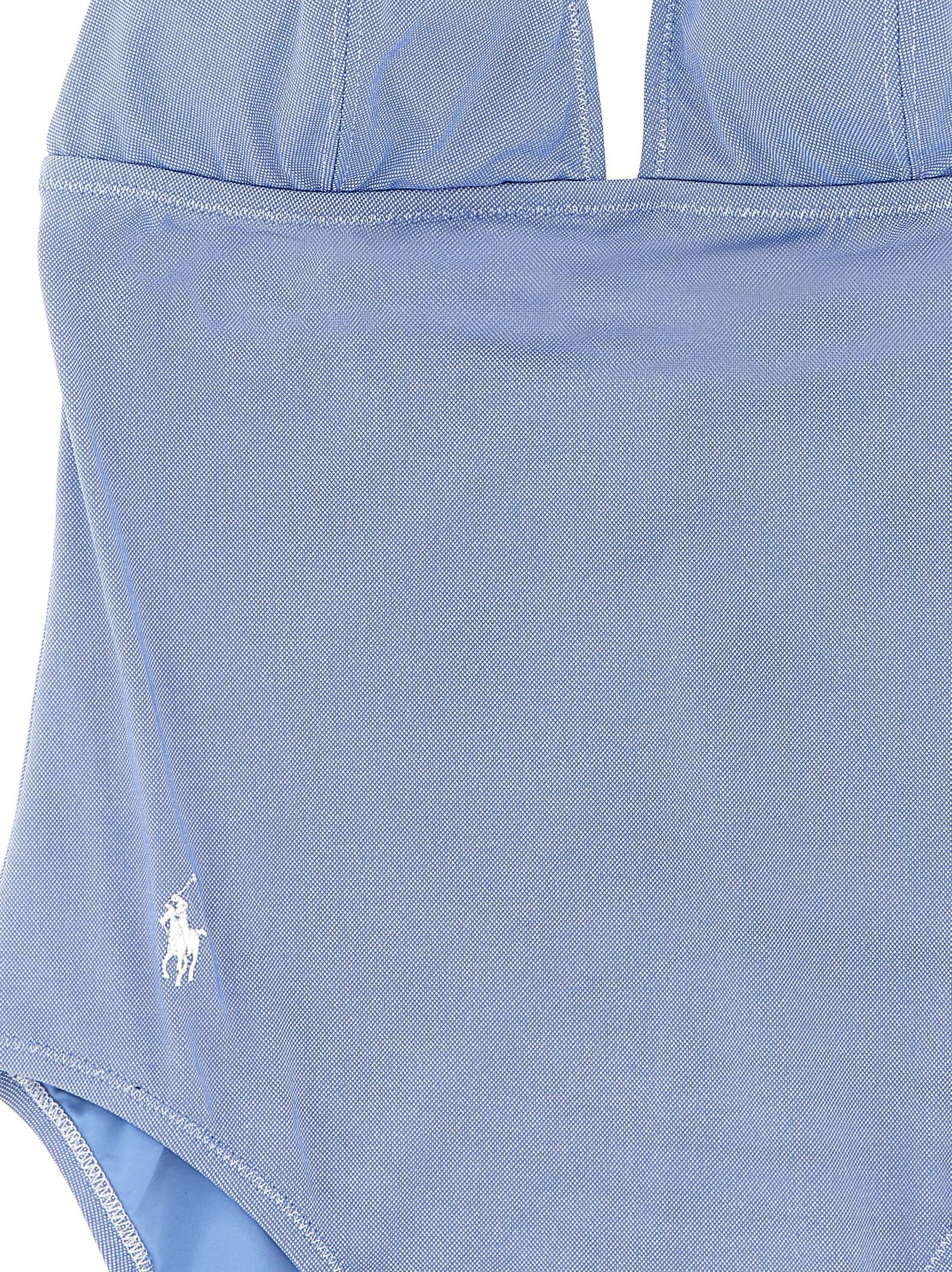 Polo Ralph Lauren Triangle Halter One - Piece One - Piece Swimsuit — Blue