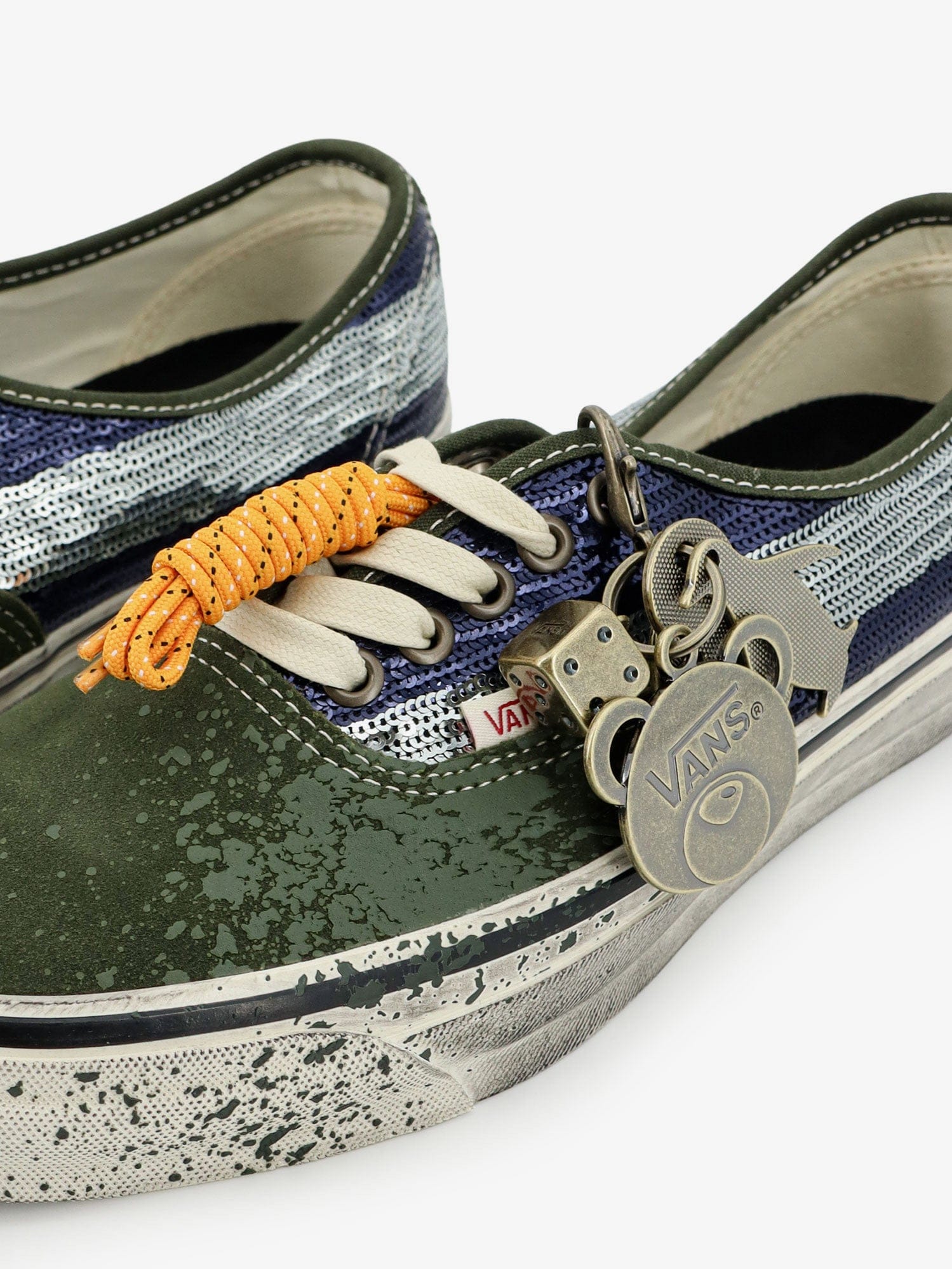 Vans Lx authentic 44 suede sneakers with micro - sequin detail on the side