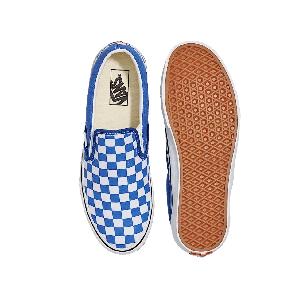 Vans Classic Slip - On Checkerboard Shoe Blue