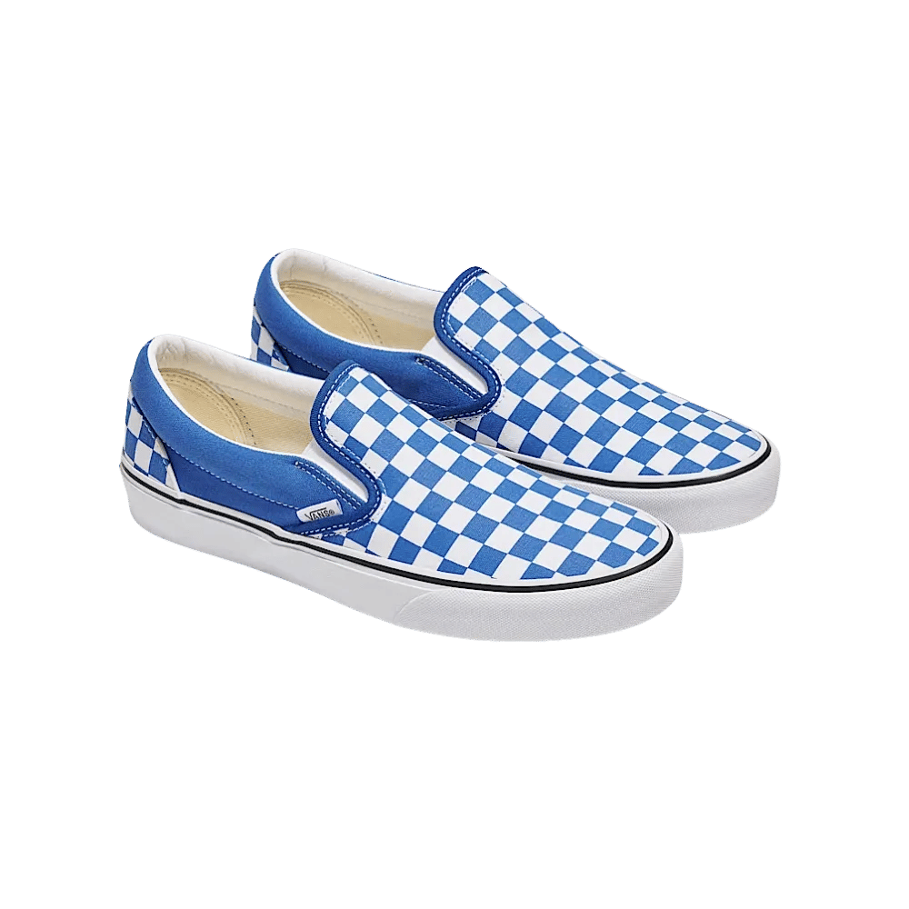 Vans Classic Slip - On Checkerboard Shoe Blue