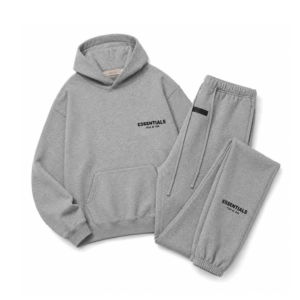 Fear of God Essentials Dark Oatmeal Hoodie & Sweatpant Set