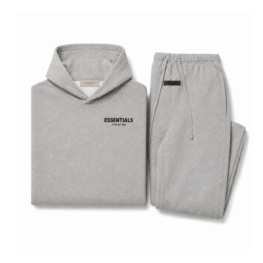 Fear of God Essentials Dark Oatmeal Hoodie & Sweatpant Set