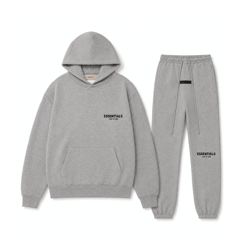 Fear of God Essentials Dark Oatmeal Hoodie & Sweatpant Set