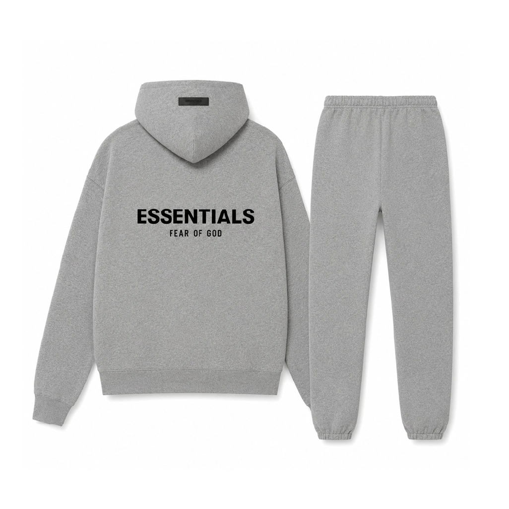 Fear of God Essentials Dark Oatmeal Hoodie & Sweatpant Set