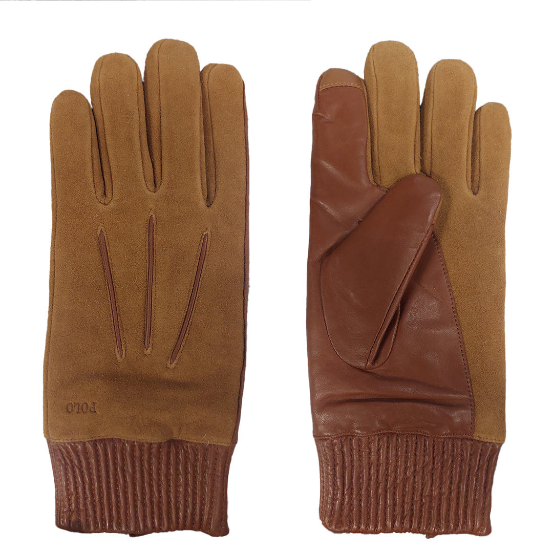 POLO RALPH Lauren NAPPA PATCH SUEDE GLOVES